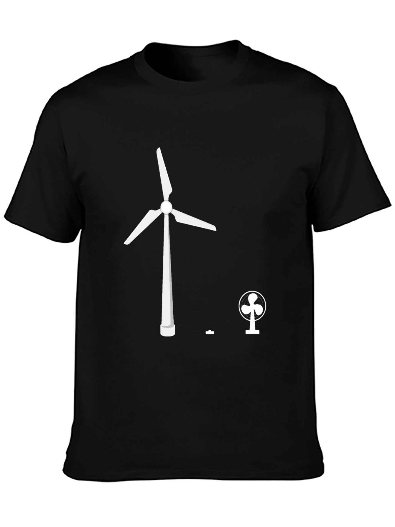 Renewable Energy T-Shirt: Wind Turbine & Fan Design
