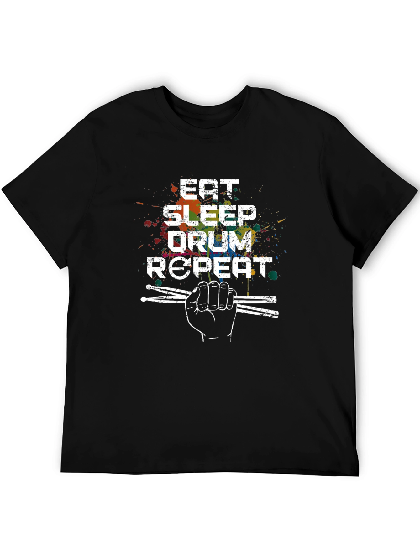 Eat Sleep Drum Repeat T-Shirt - Musician Graphic Tee
