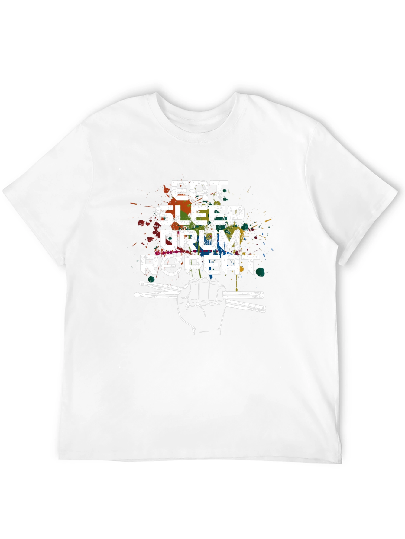 Eat Sleep Drum Repeat T-Shirt - Musician Graphic Tee