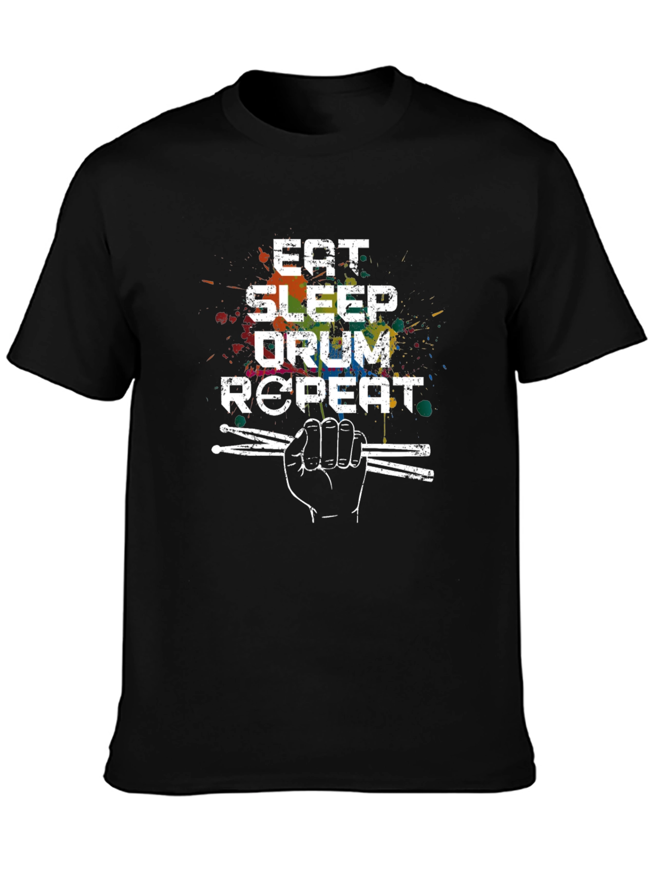 Eat Sleep Drum Repeat T-Shirt - Musician Graphic Tee