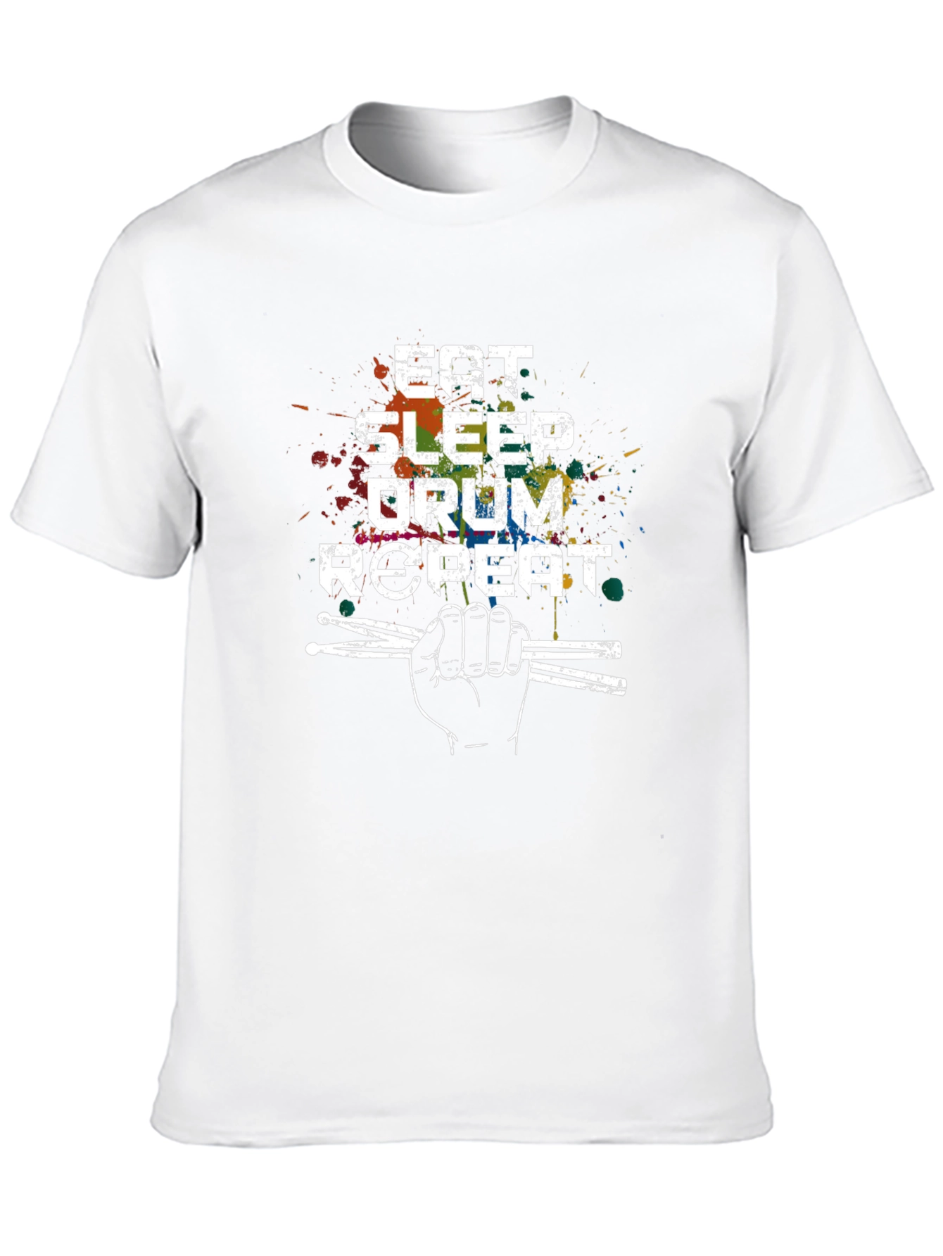 Eat Sleep Drum Repeat T-Shirt - Musician Graphic Tee
