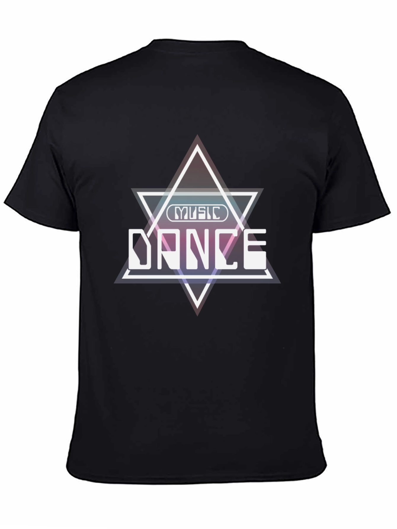 Music Dance Graphic Tee - Stylish Black Cotton T-Shirt