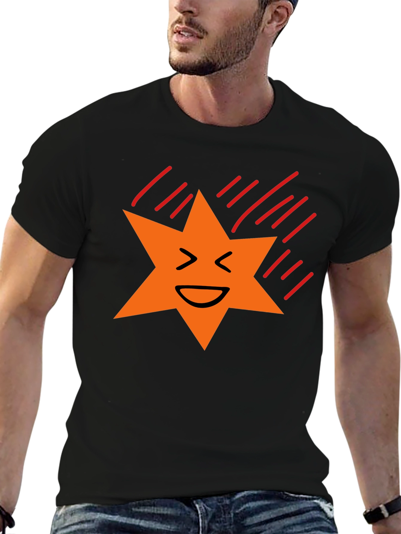Funny Star Black Tee