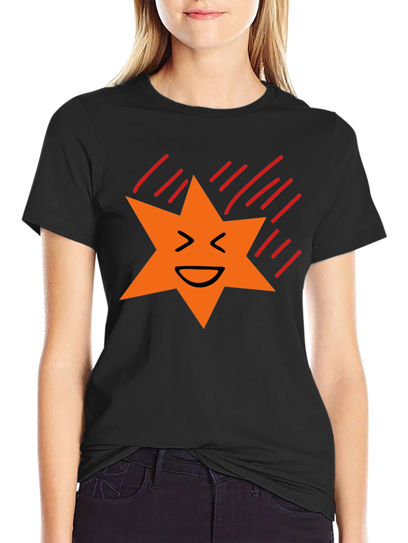 Funny Star Black Tee