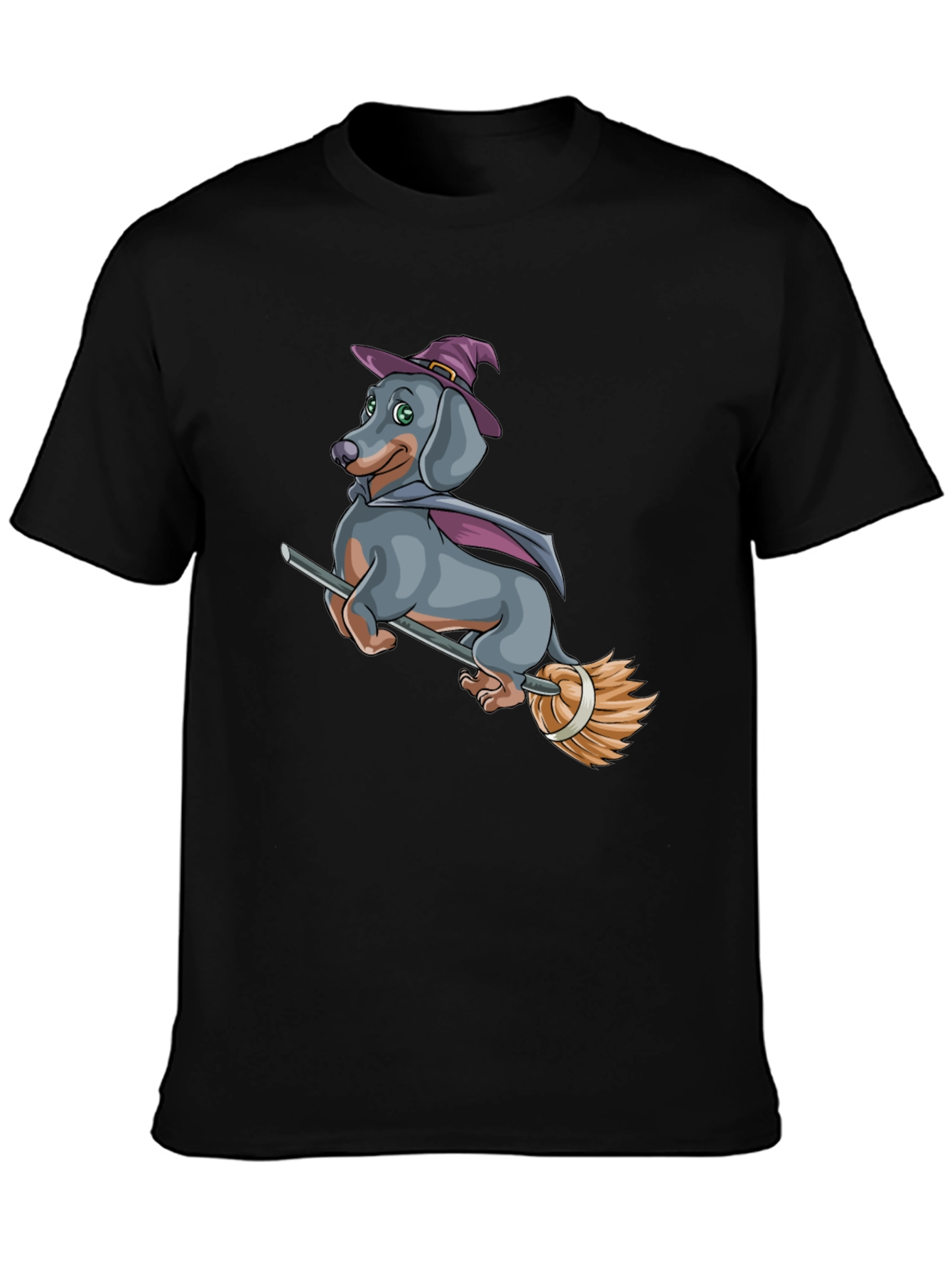 Witch Dachshund T-Shirt - Halloween Dog Tee