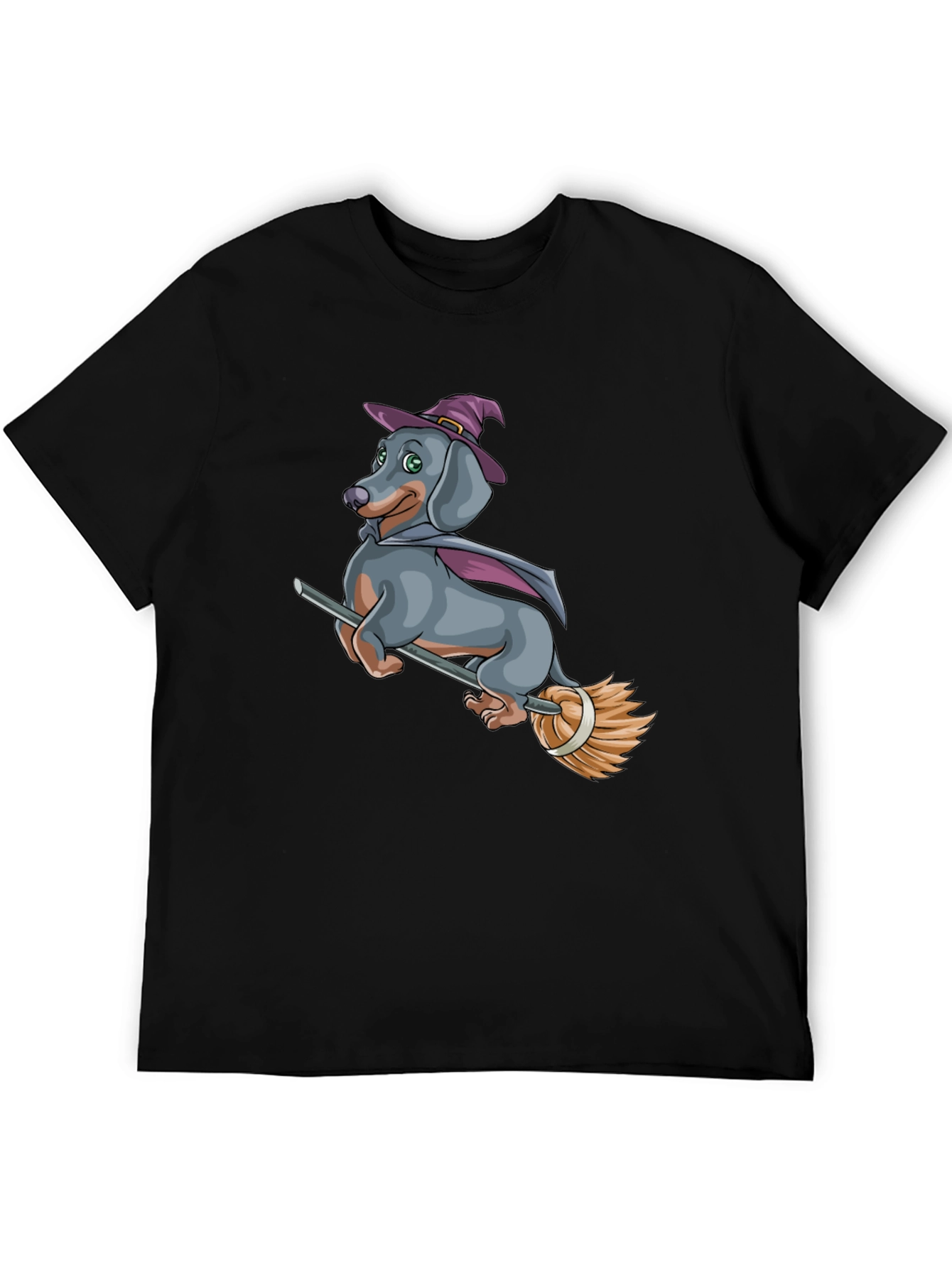 Witch Dachshund T-Shirt - Halloween Dog Tee