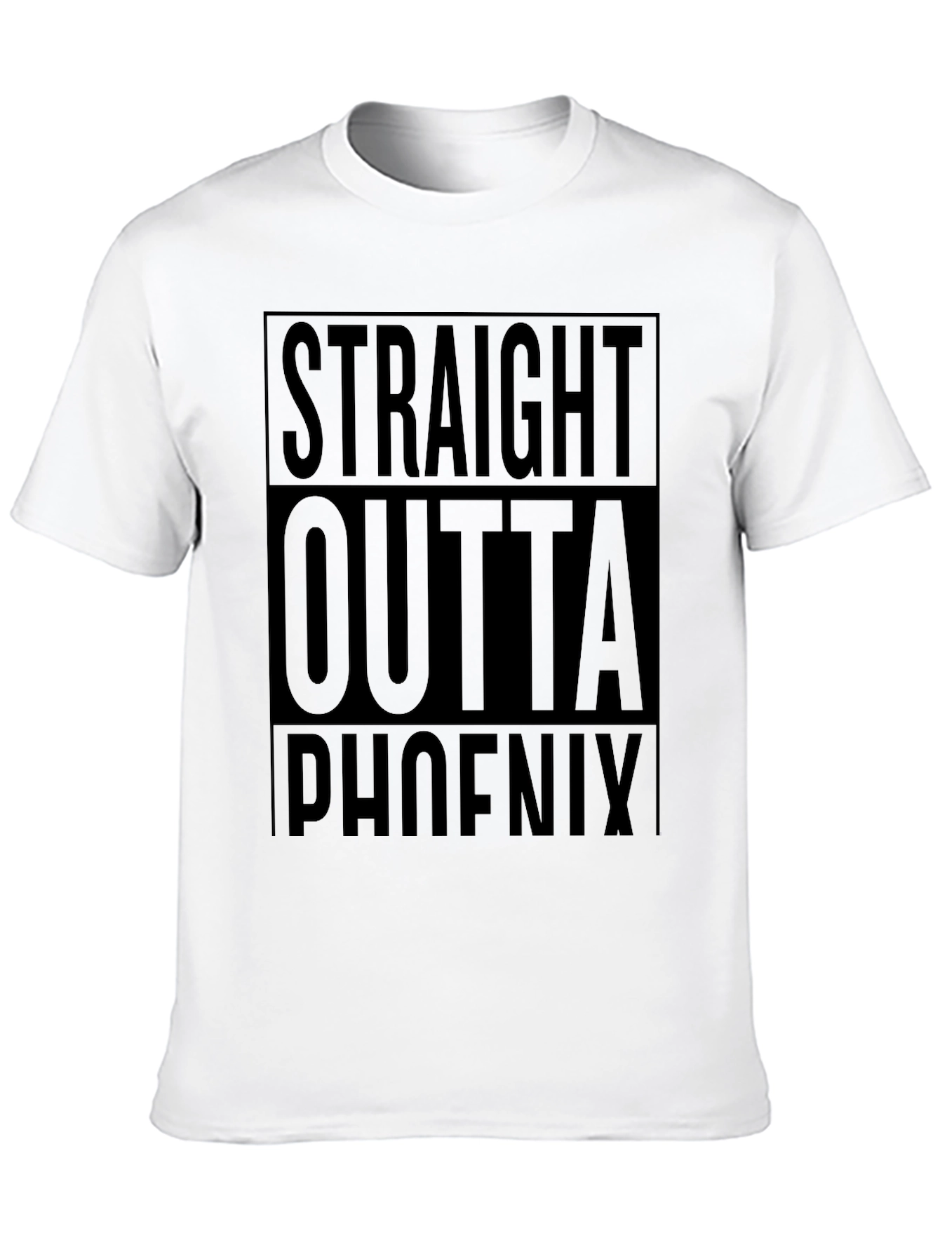 Straight Outta Phoenix Black Graphic T-Shirt