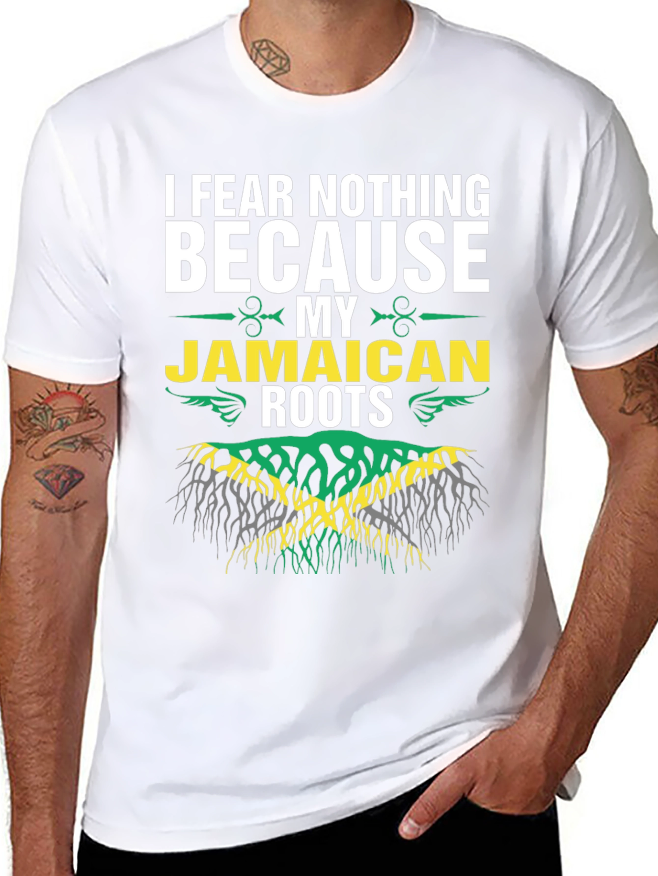 I Fear Nothing Jamaican Roots Graphic T-Shirt