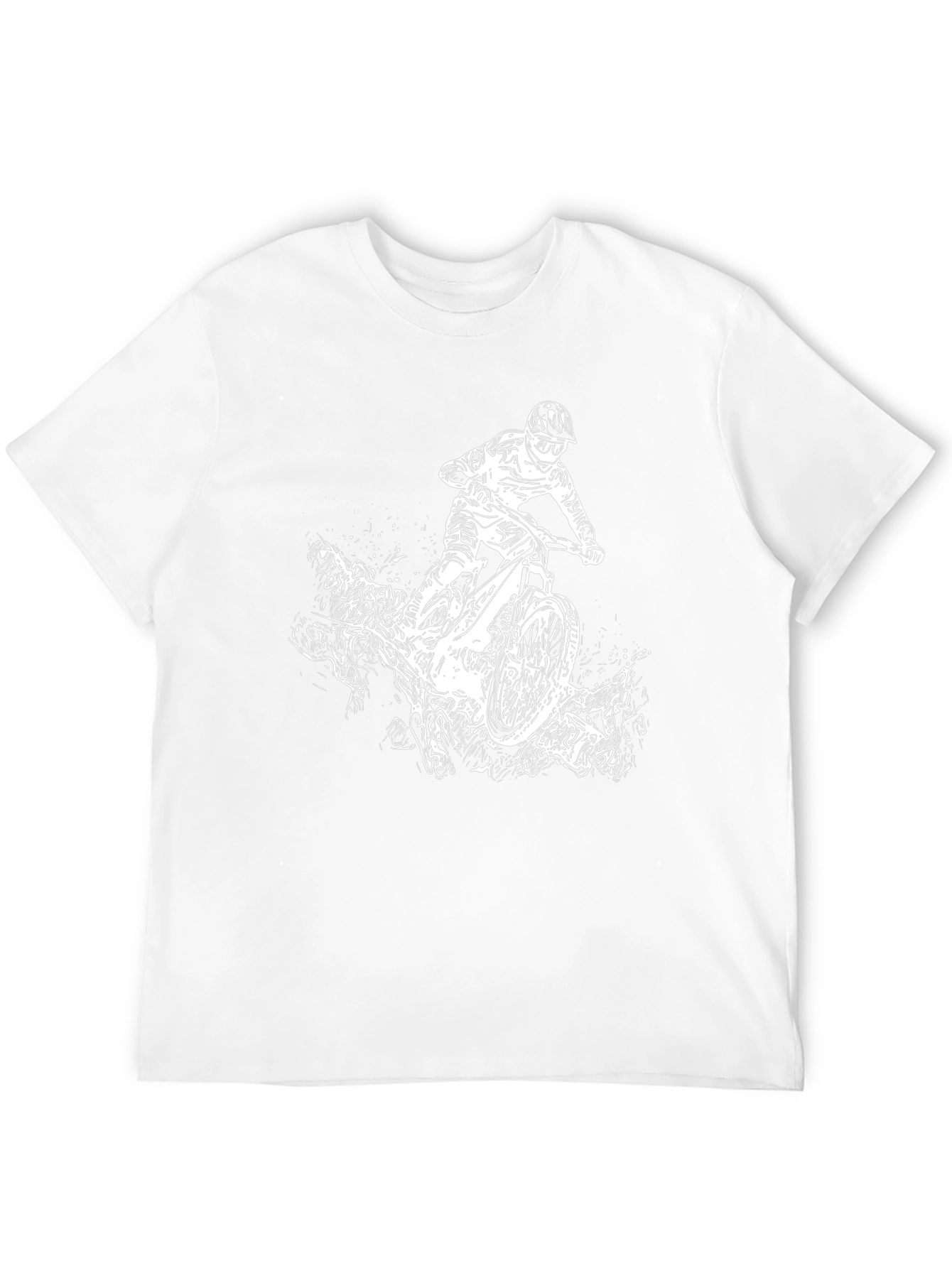 Mountain Bike Graphic Tee - Black Cotton T-Shirt