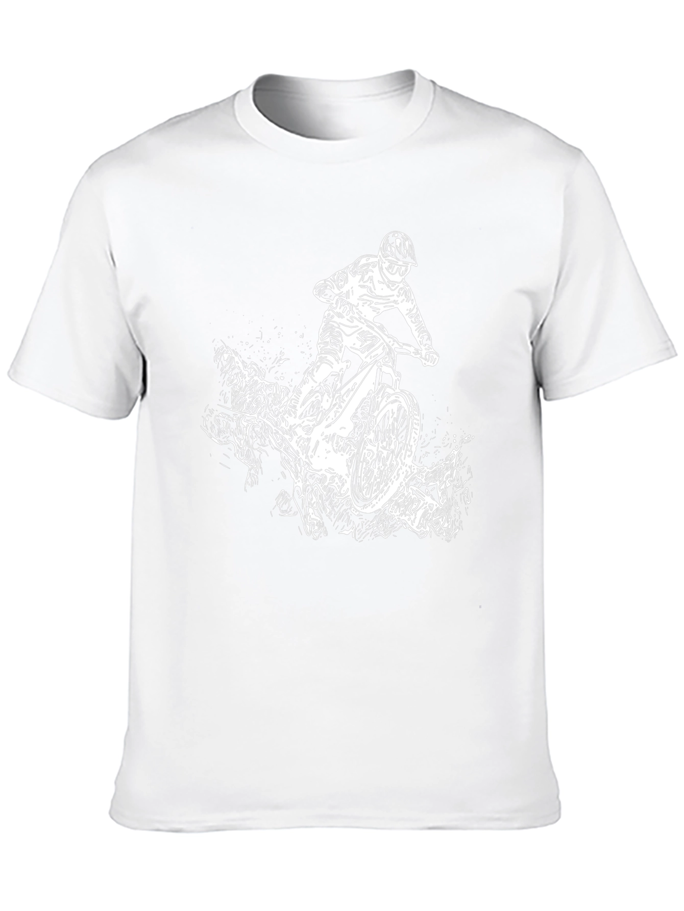 Mountain Bike Graphic Tee - Black Cotton T-Shirt
