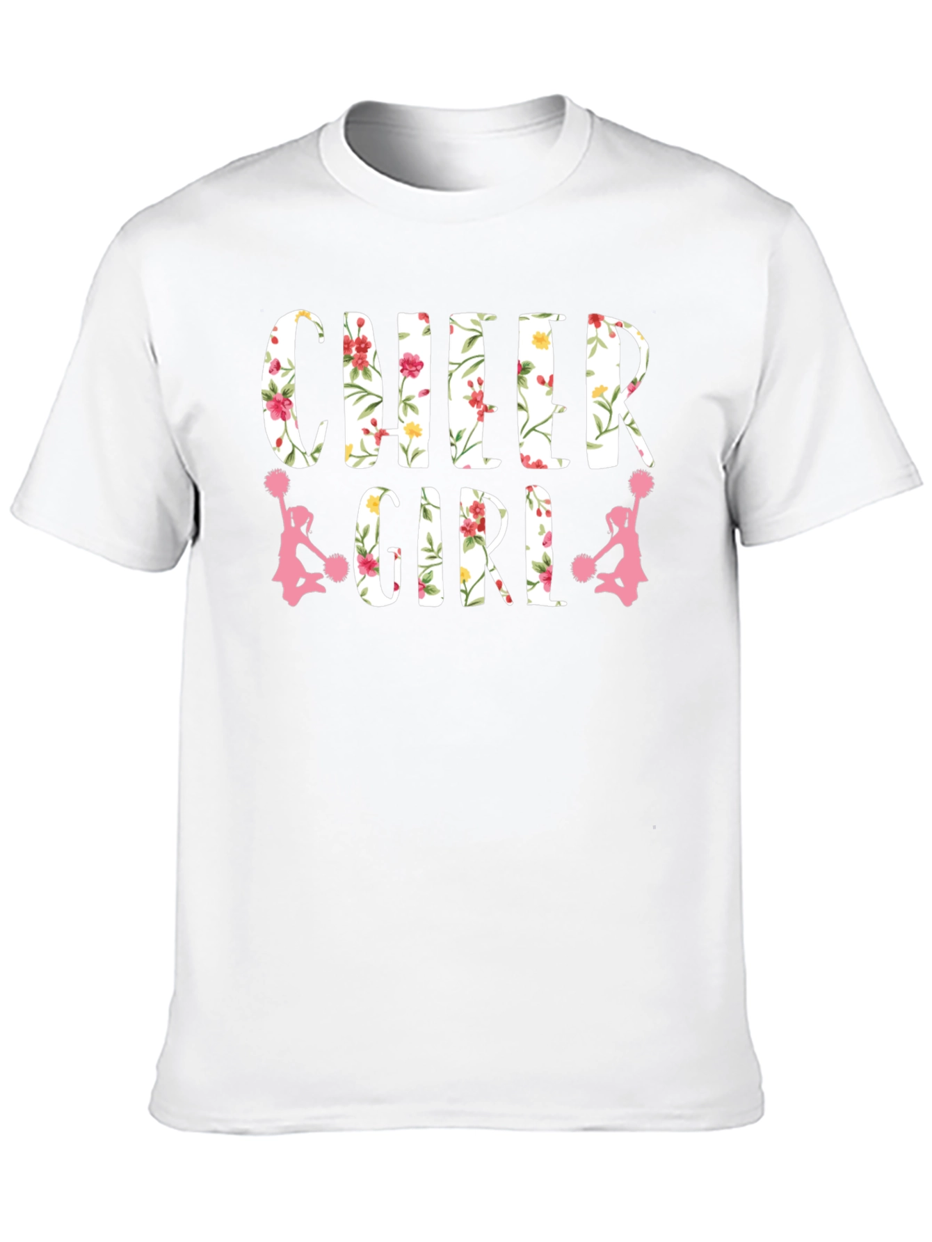 Cheer Girl Floral Print T-Shirt