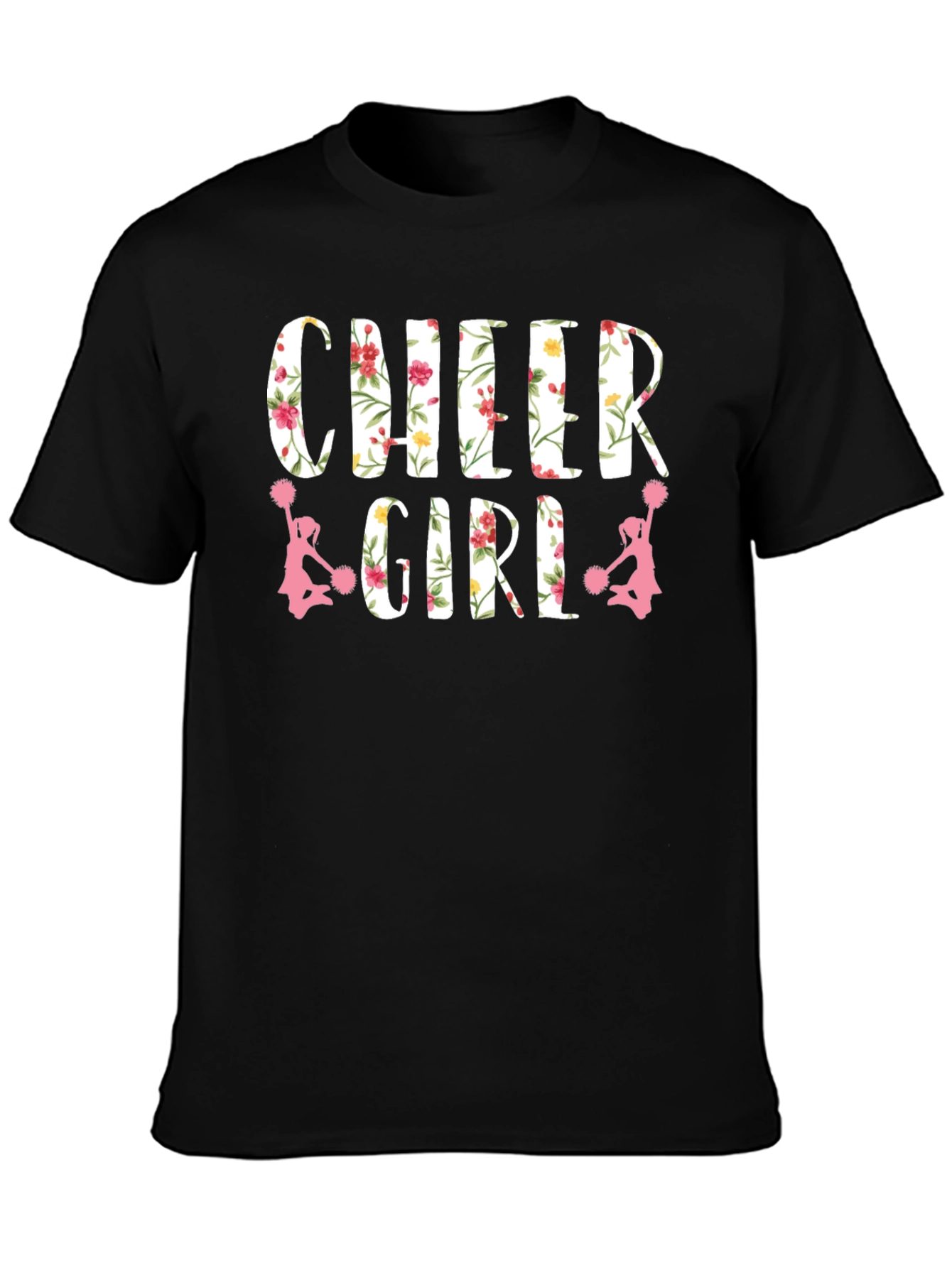 Cheer Girl Floral Print T-Shirt