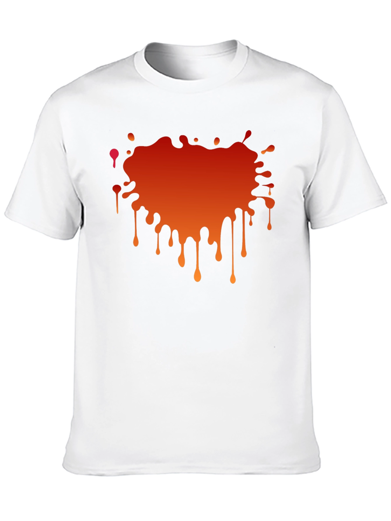 Black T-Shirt with Abstract Orange Gradient Graphic