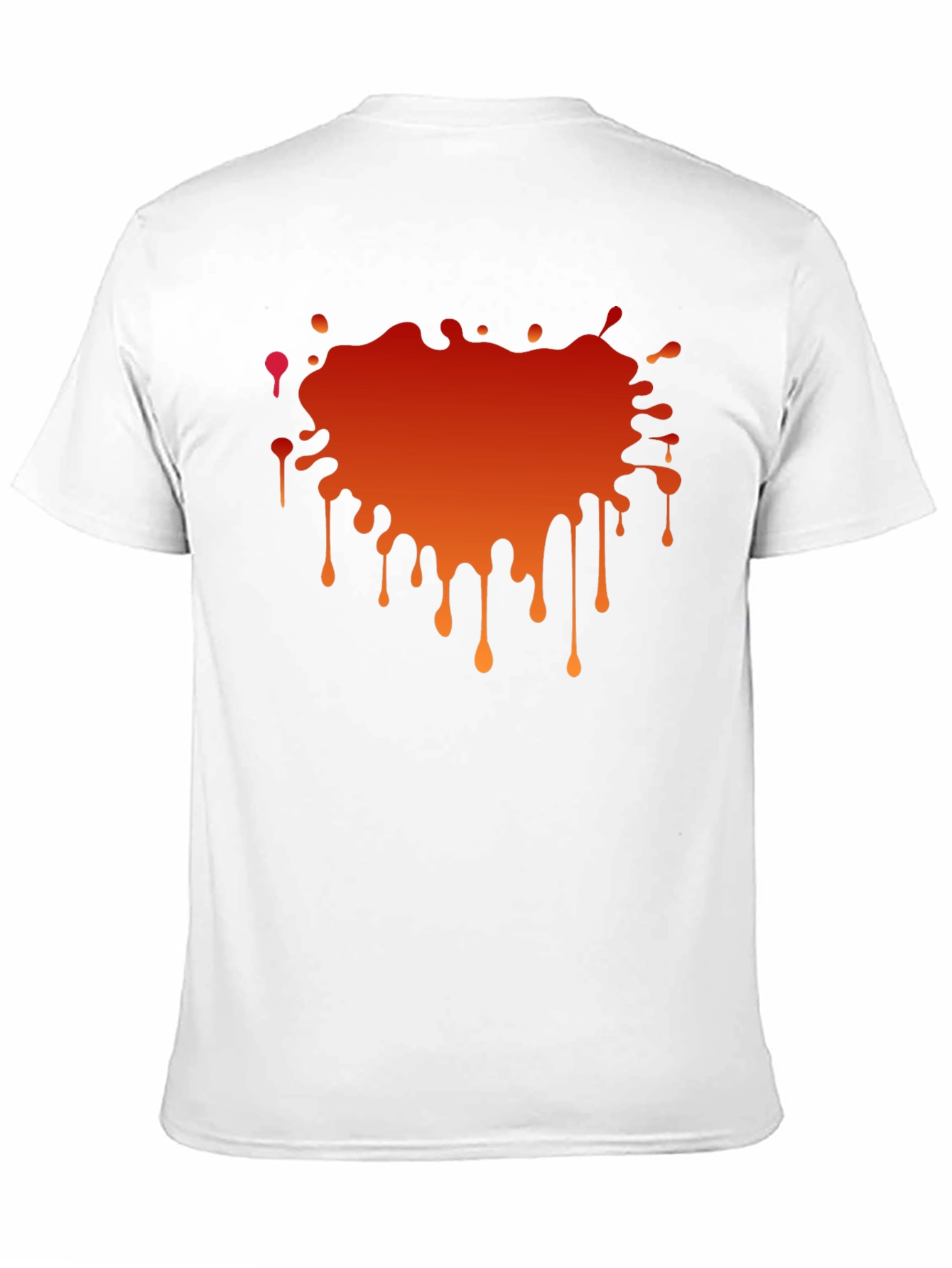 Black T-Shirt with Abstract Orange Gradient Graphic