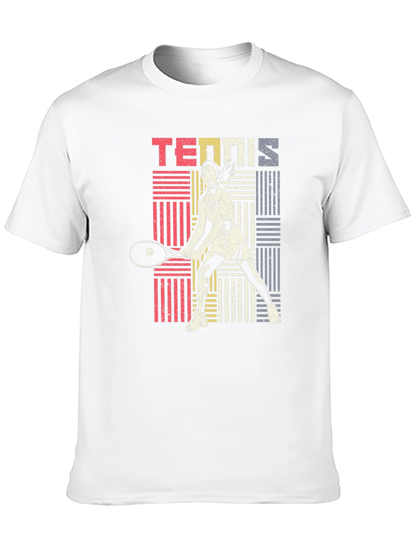 Retro Tennis Player Graphic T-Shirt