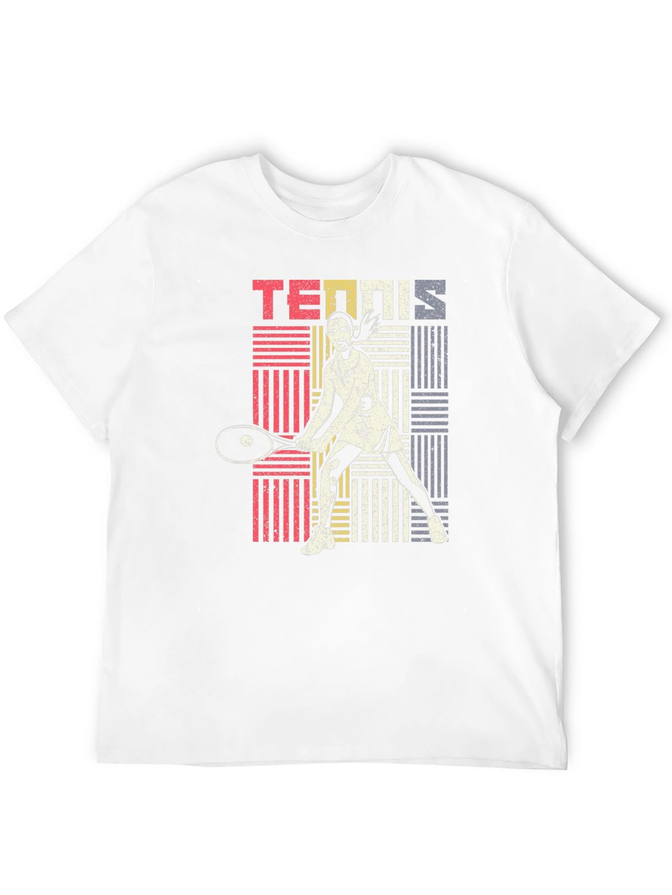 Retro Tennis Player Graphic T-Shirt
