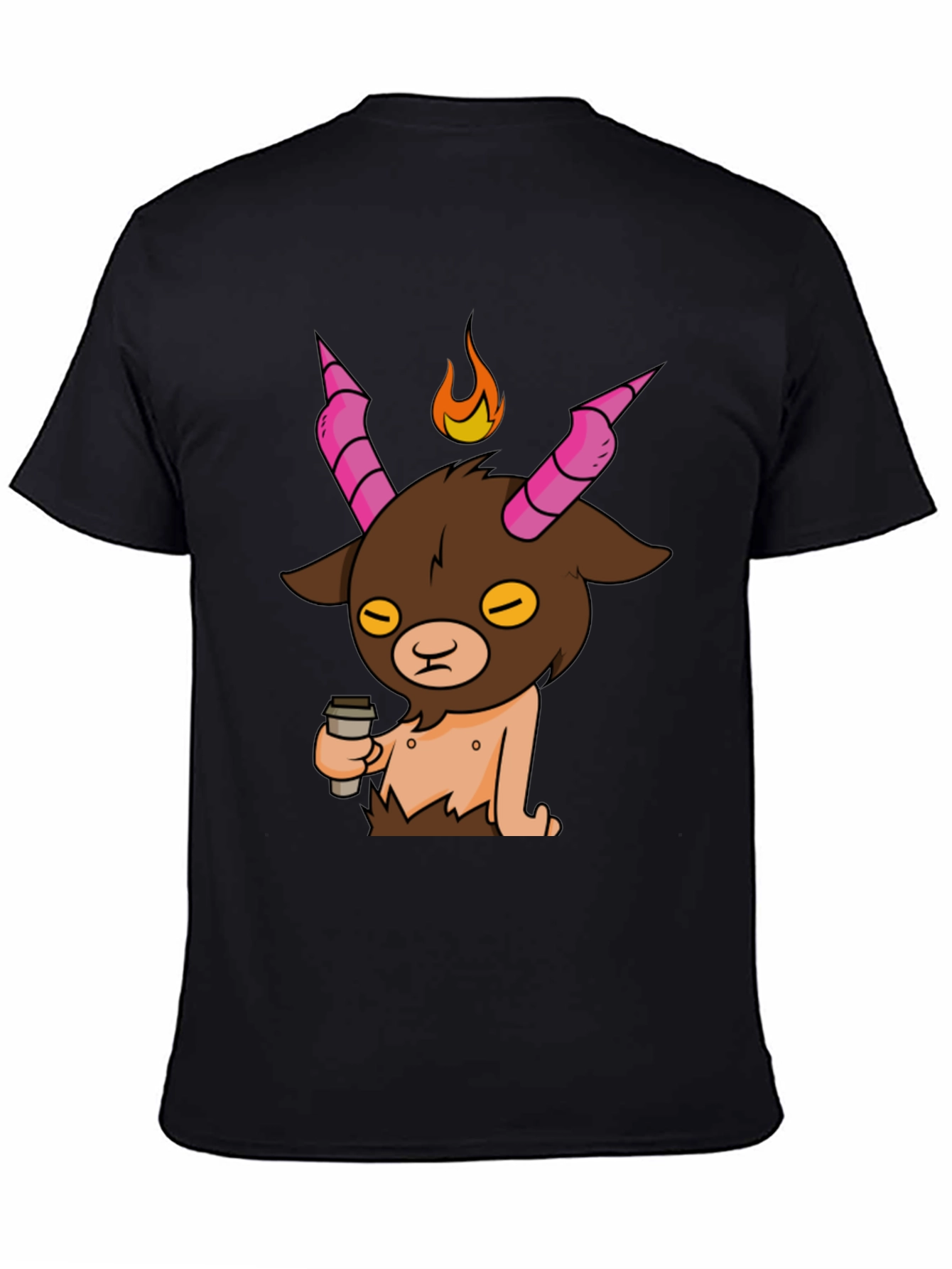 Funny Baphomet Coffee T-Shirt - Mens Black Tee