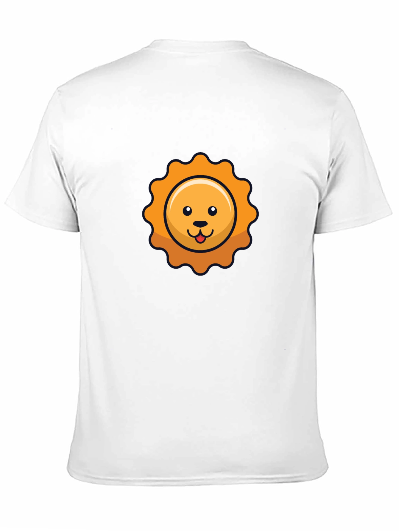 Cute Cartoon Sun Graphic Black T-Shirt