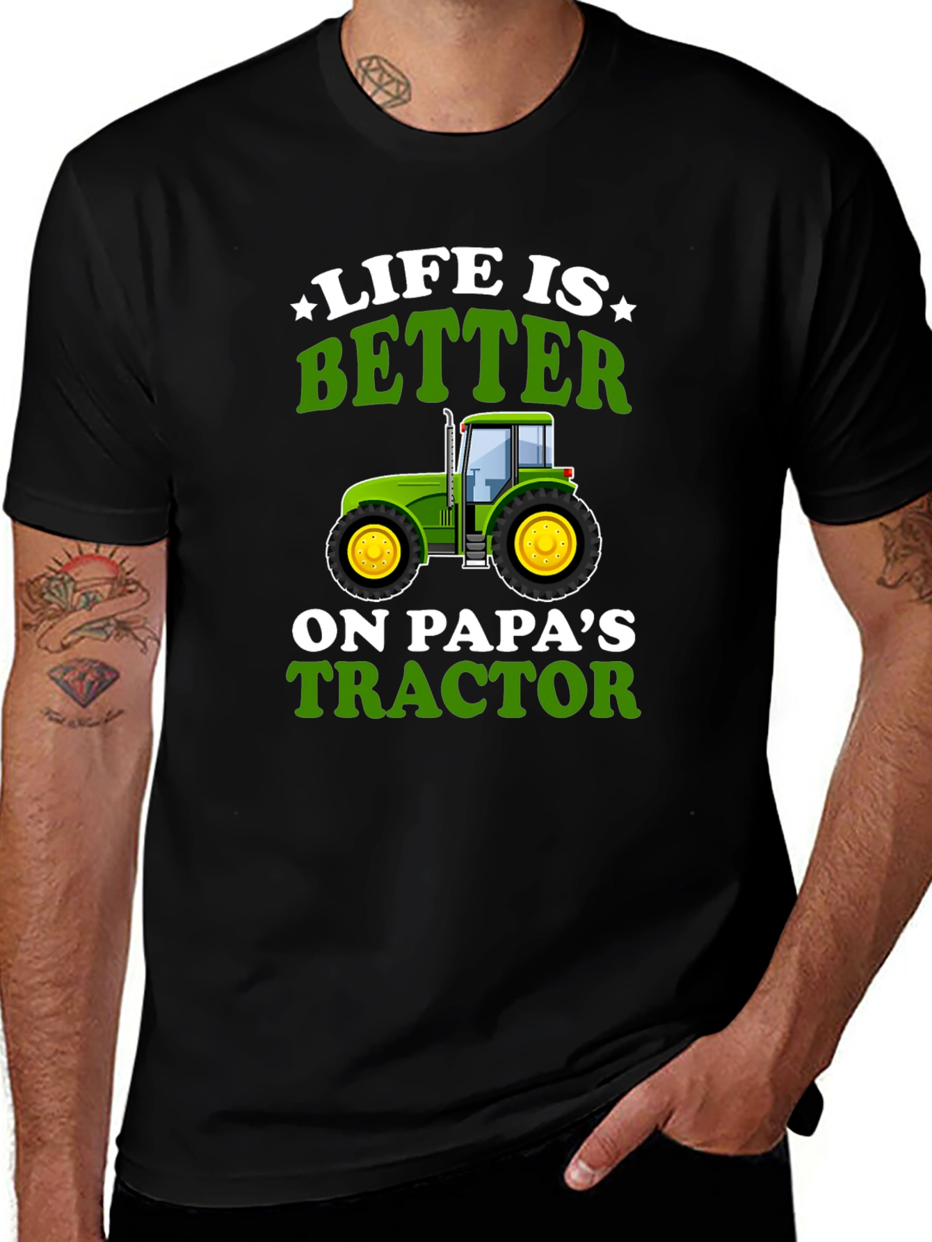 Life is Better on Papas Tractor Graphic T-Shirt