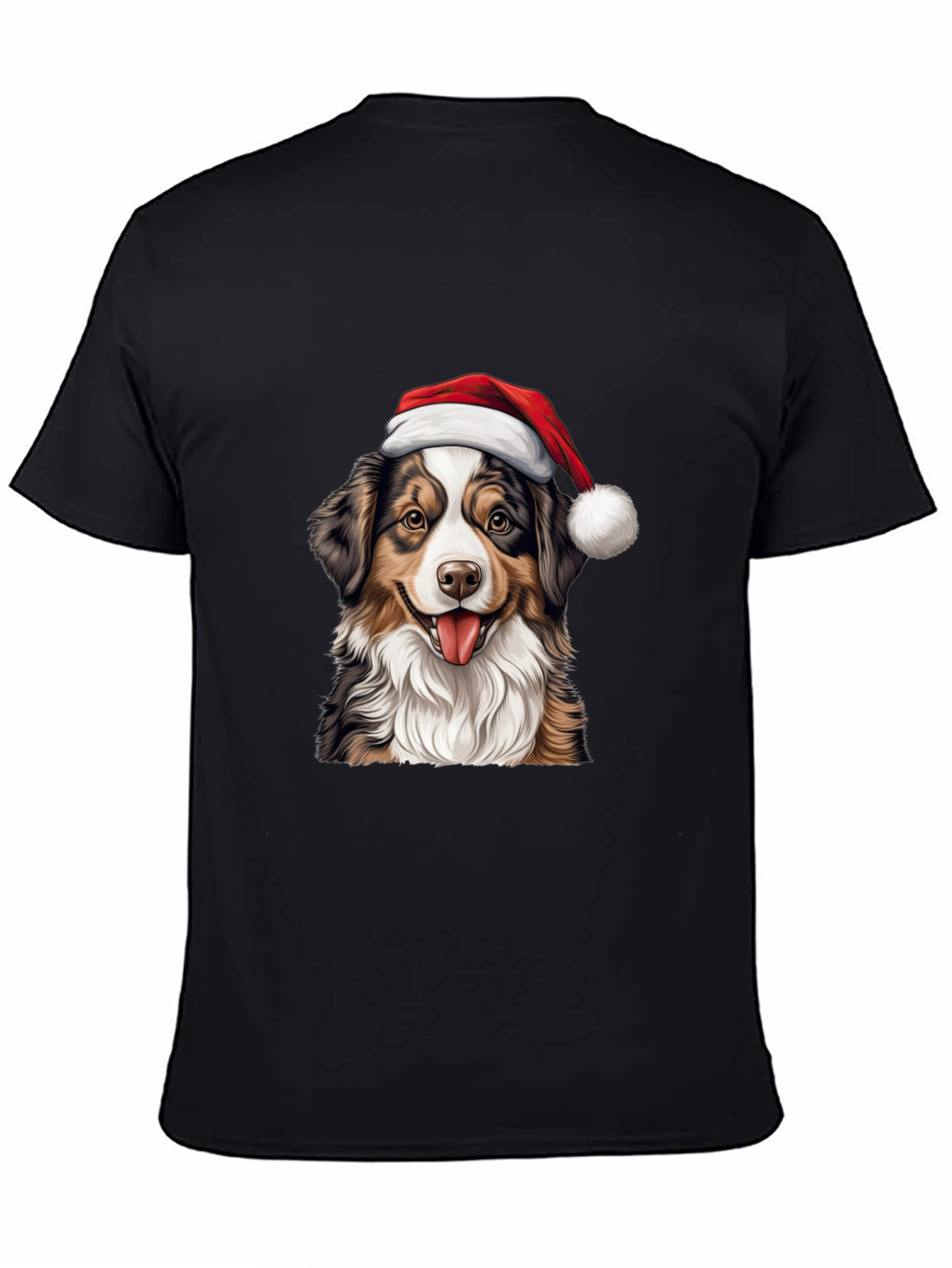 Christmas Dog Graphic T-Shirt - Holiday Apparel