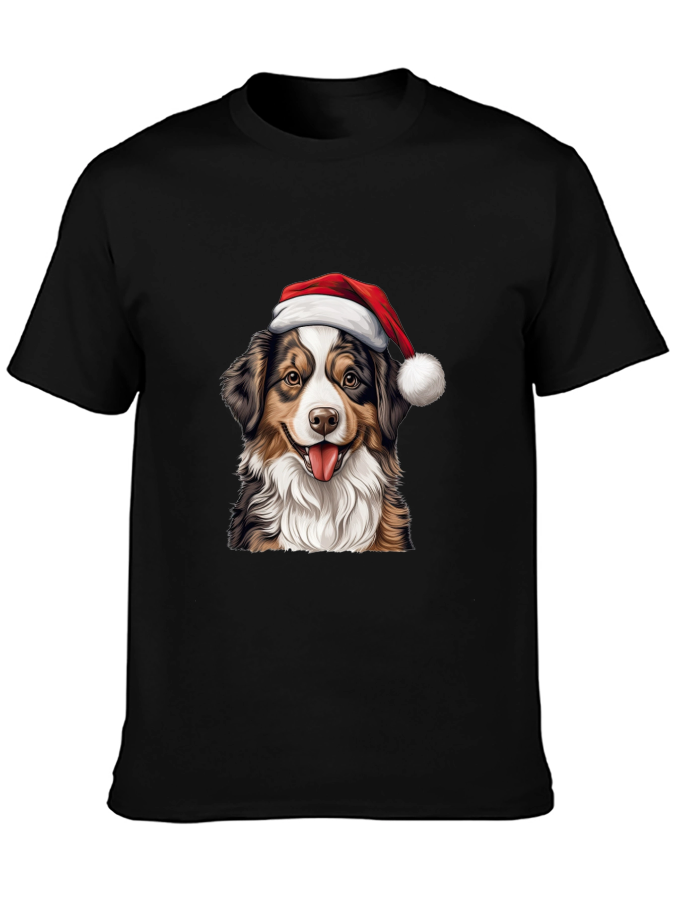 Christmas Dog Graphic T-Shirt - Holiday Apparel