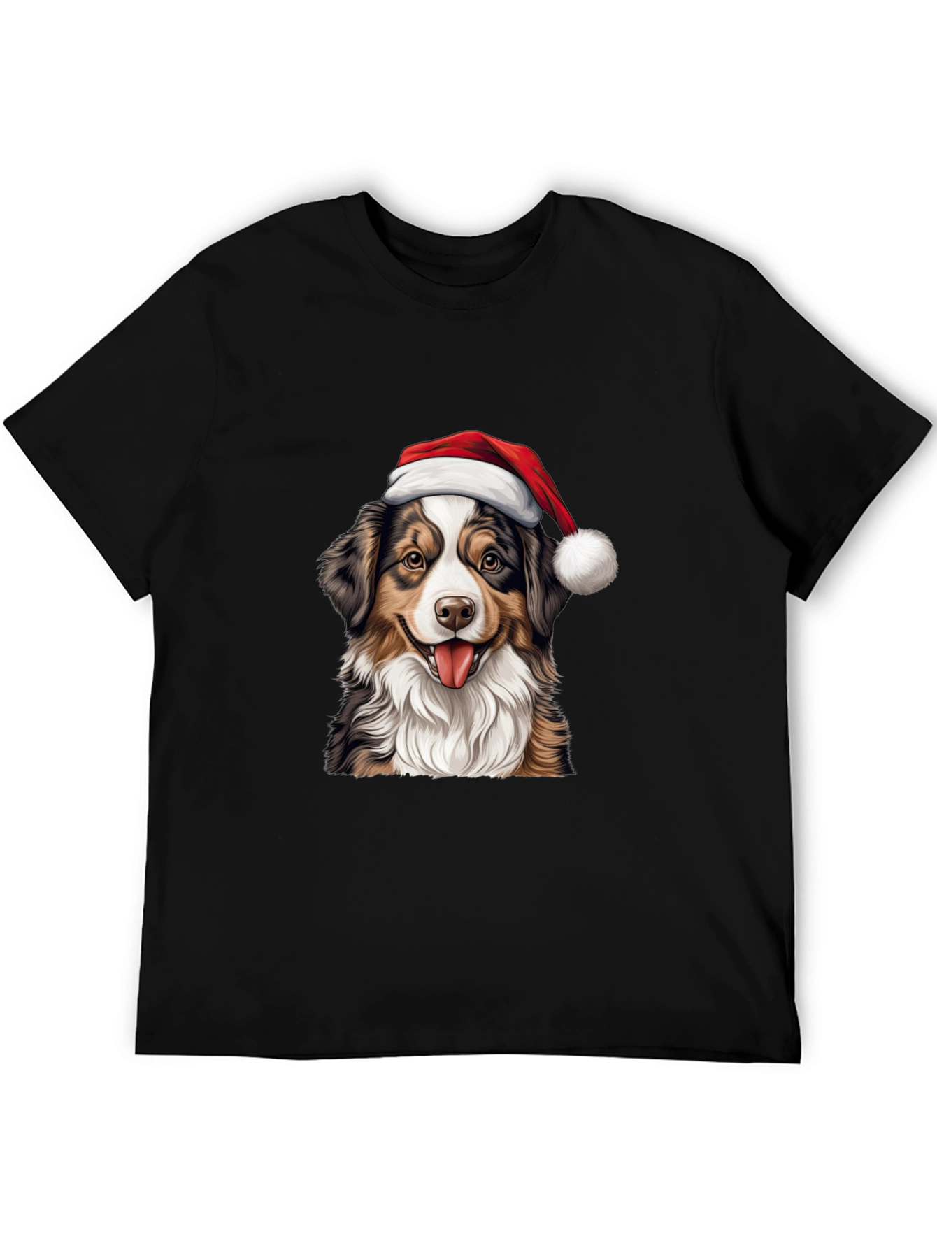 Christmas Dog Graphic T-Shirt - Holiday Apparel