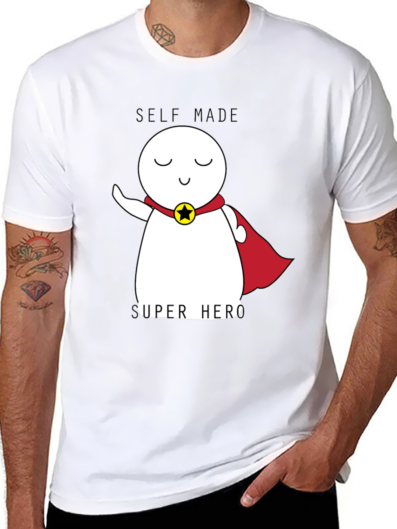 Self Made Super Hero Graphic T-Shirt