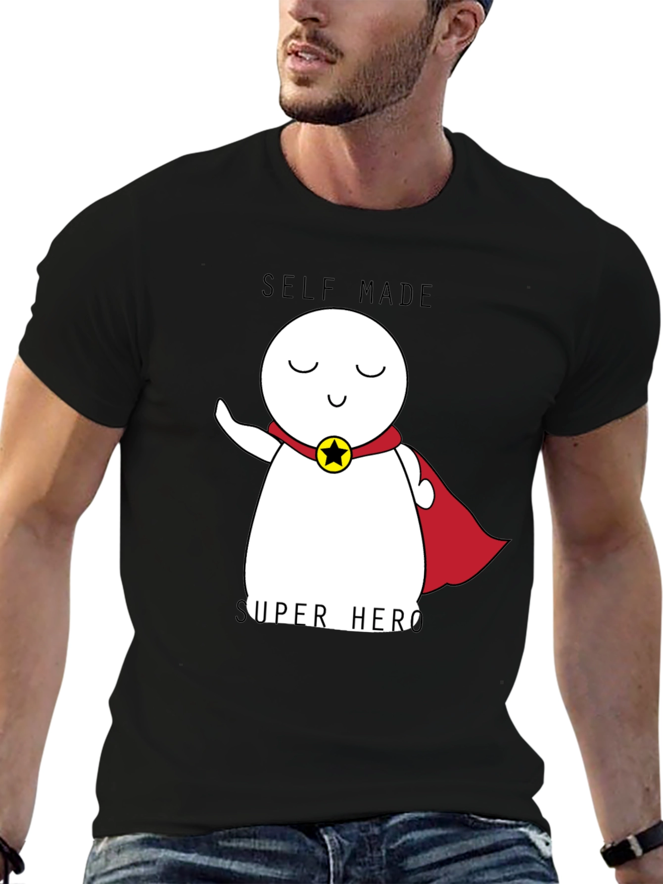 Self Made Super Hero Graphic T-Shirt