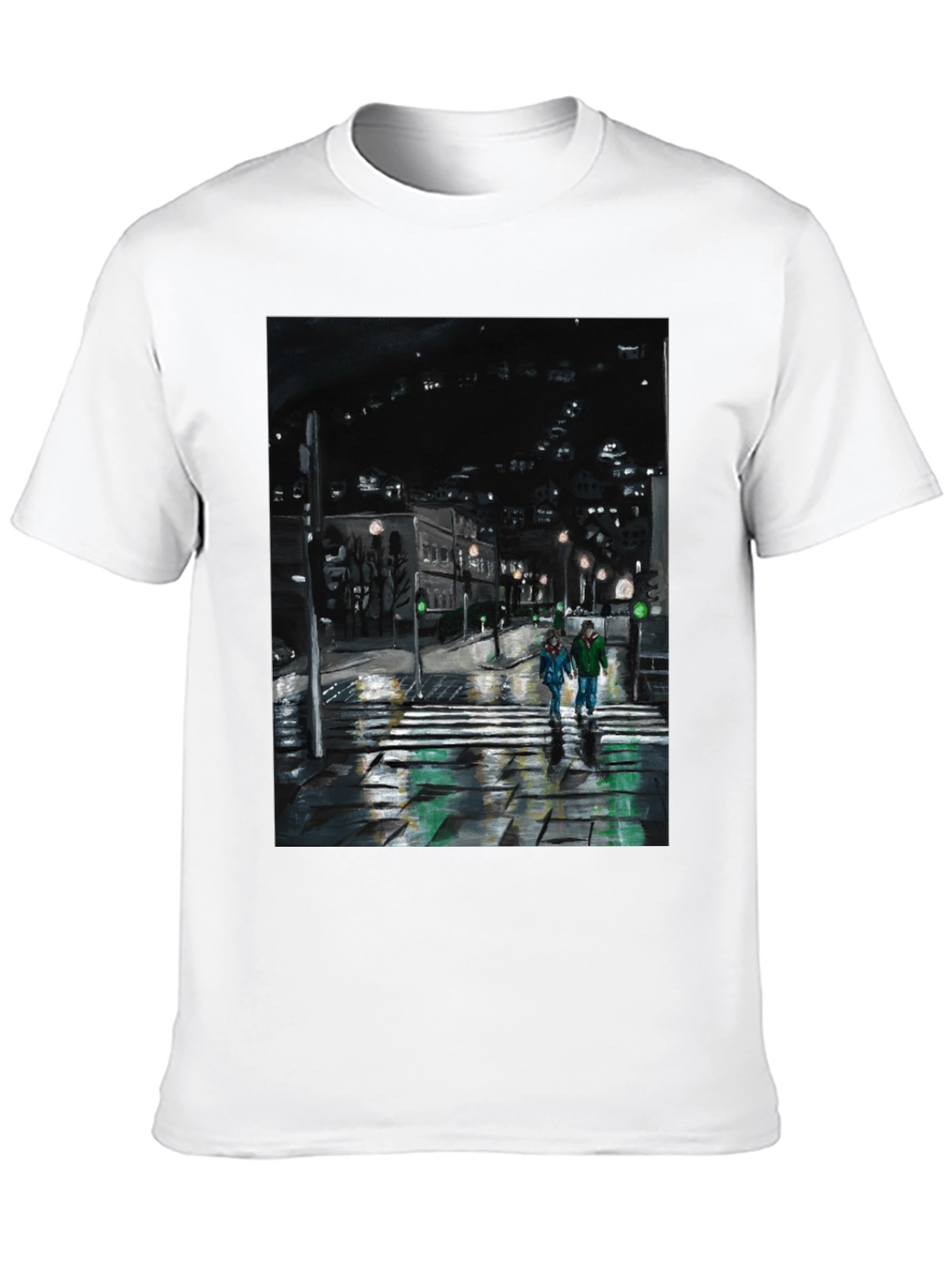 Night City Crossing Graphic Tee - Black