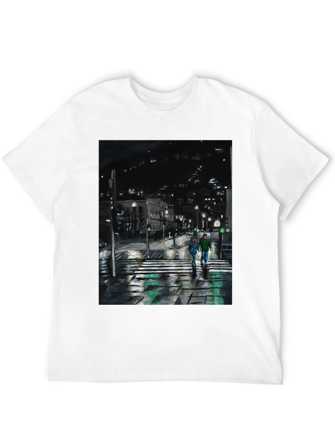 Night City Crossing Graphic Tee - Black