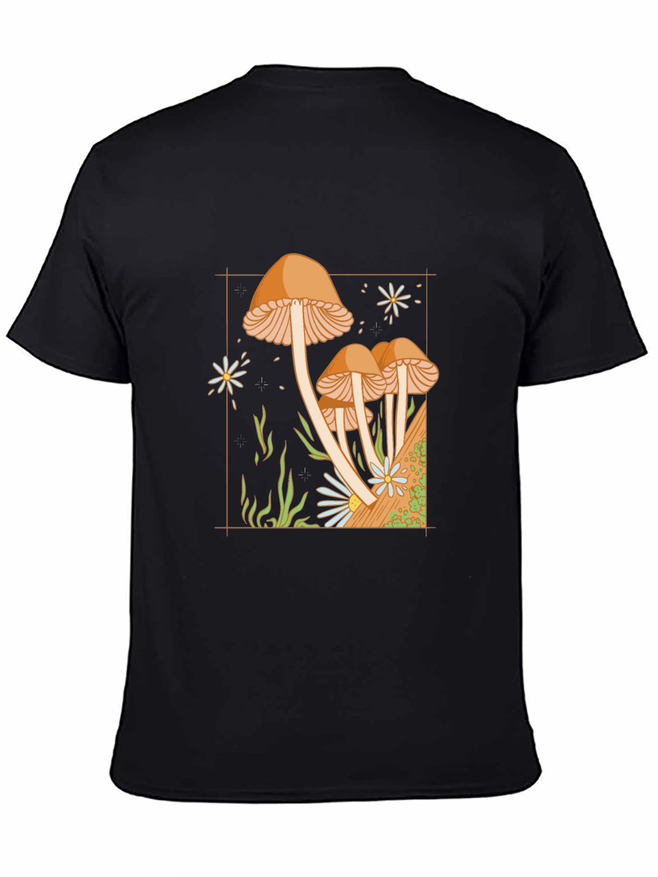 Mushroom Garden Graphic Tee - Black