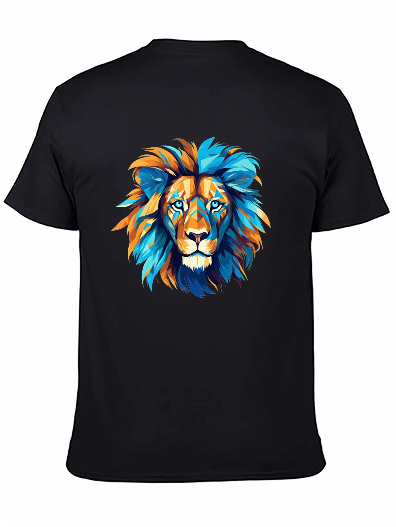 Geometric Lion Graphic Tee - Bold Style