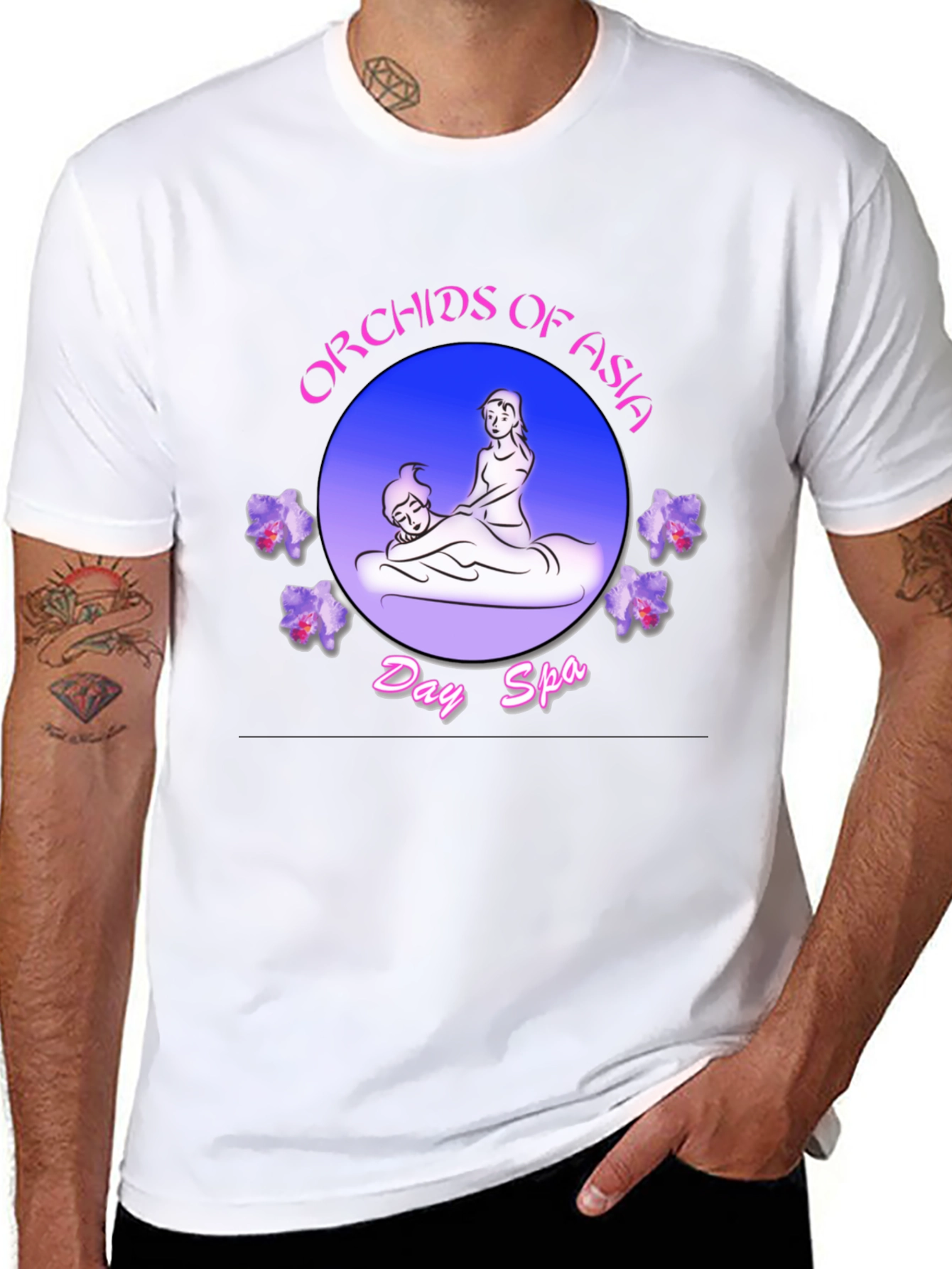 Orchids of Asia Day Spa Black T-Shirt