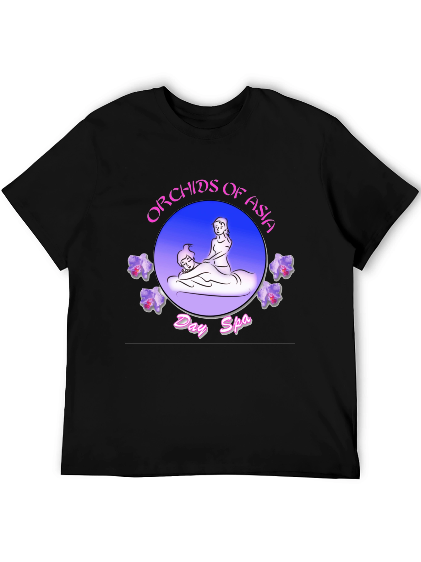Orchids of Asia Day Spa Black T-Shirt