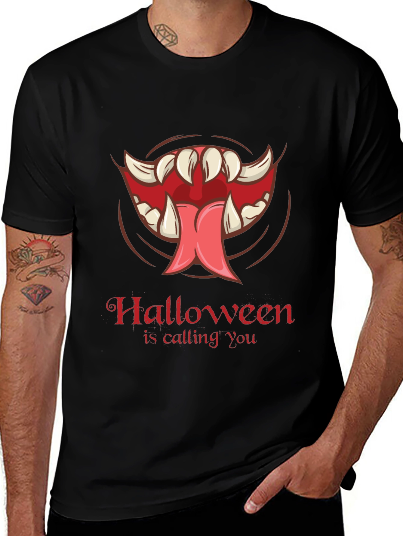 Halloween Monster Mouth Graphic Tee