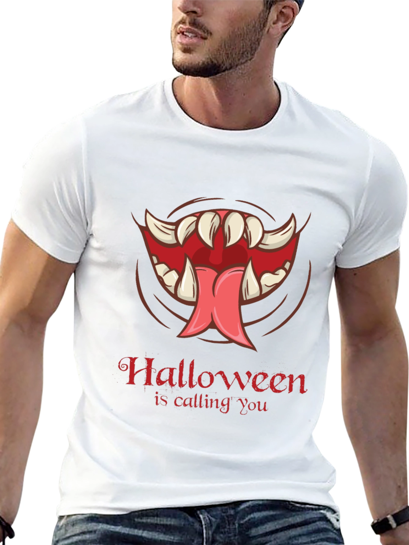 Halloween Monster Mouth Graphic Tee