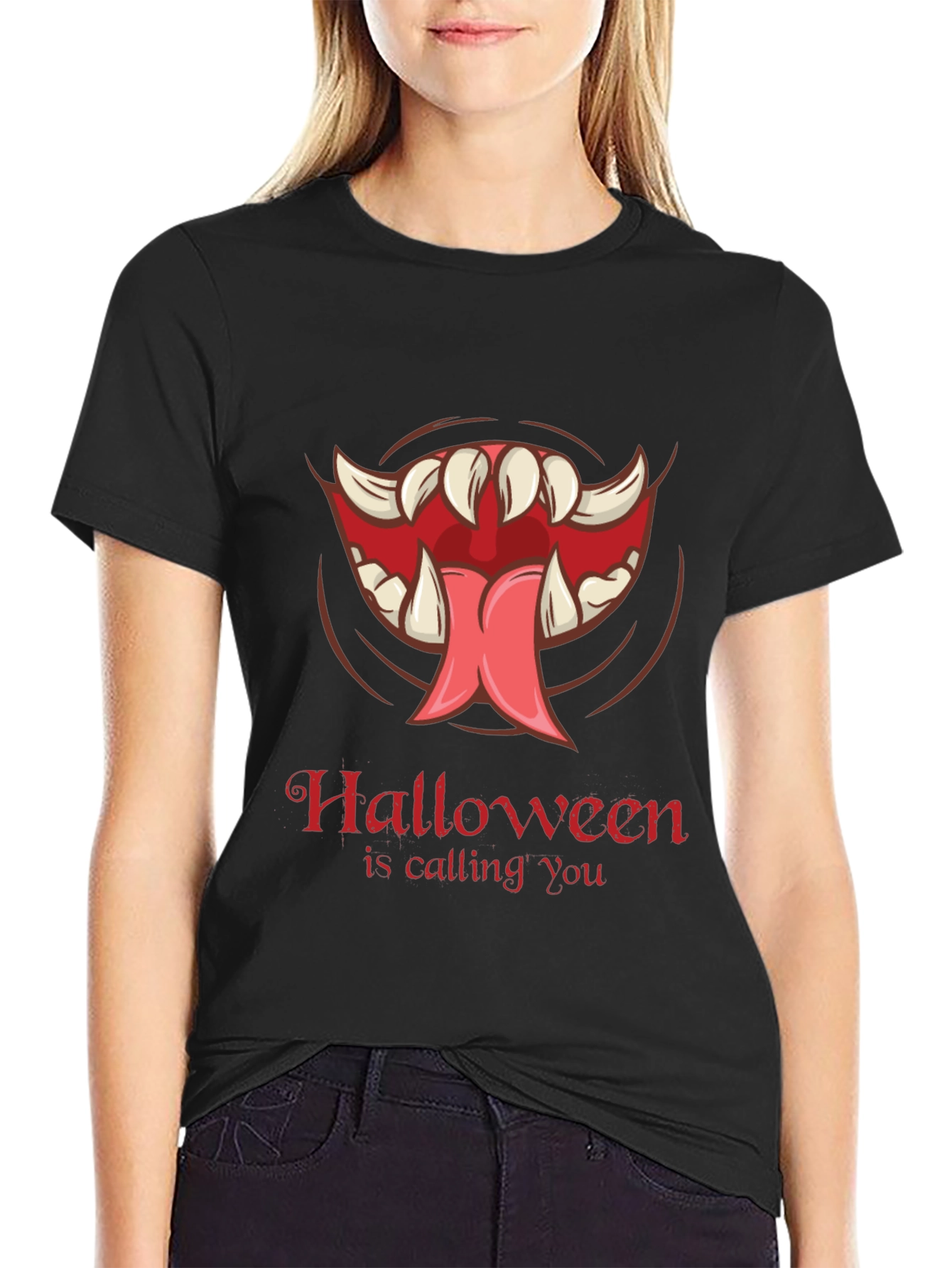 Halloween Monster Mouth Graphic Tee