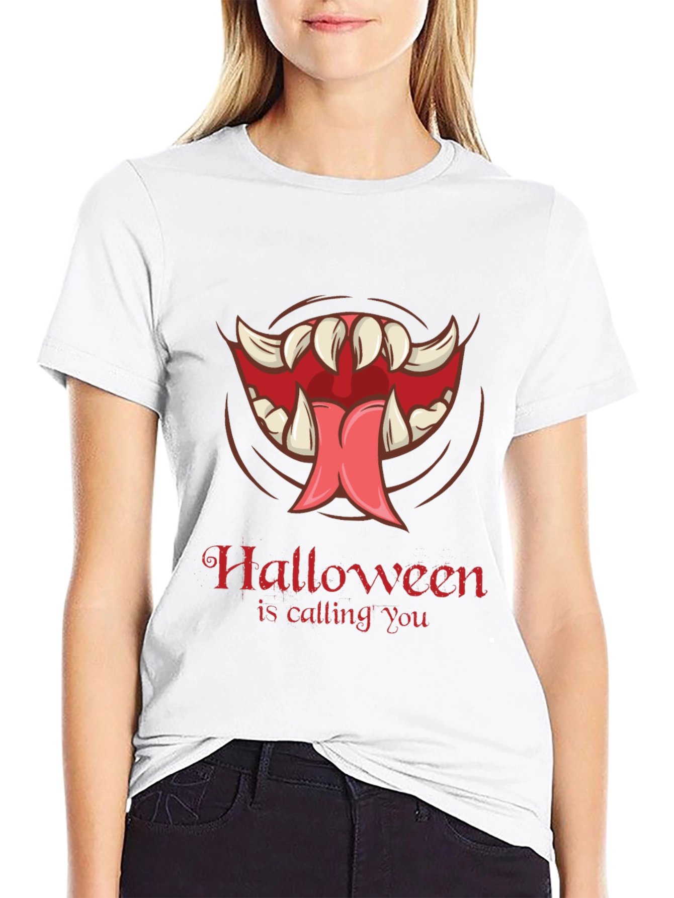 Halloween Monster Mouth Graphic Tee