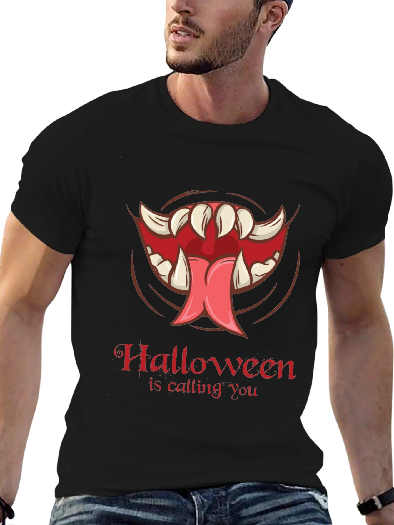 Halloween Monster Mouth Graphic Tee