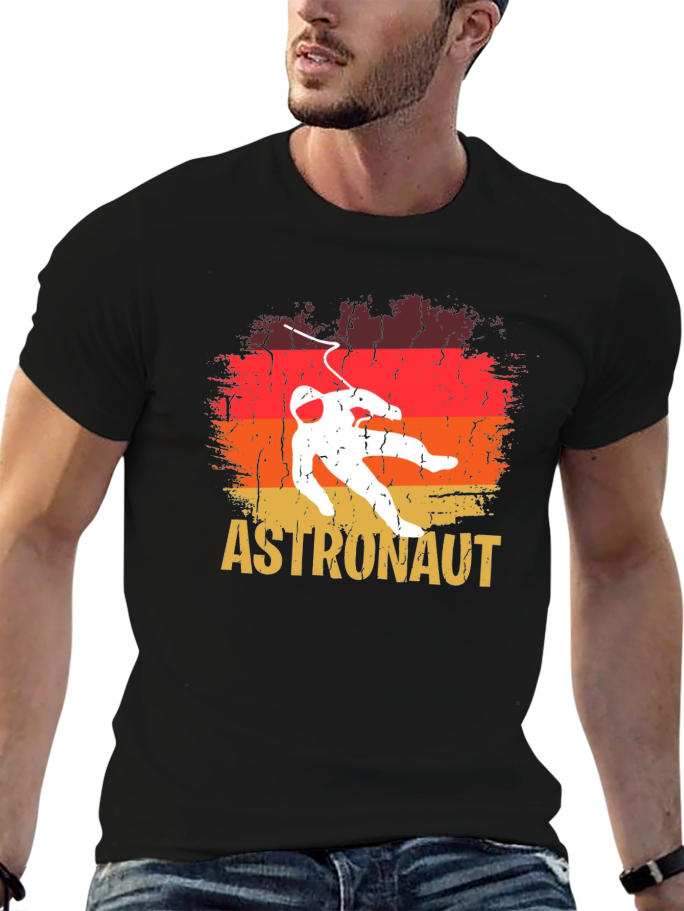 Astronaut Retro Graphic T-Shirt - Space Design