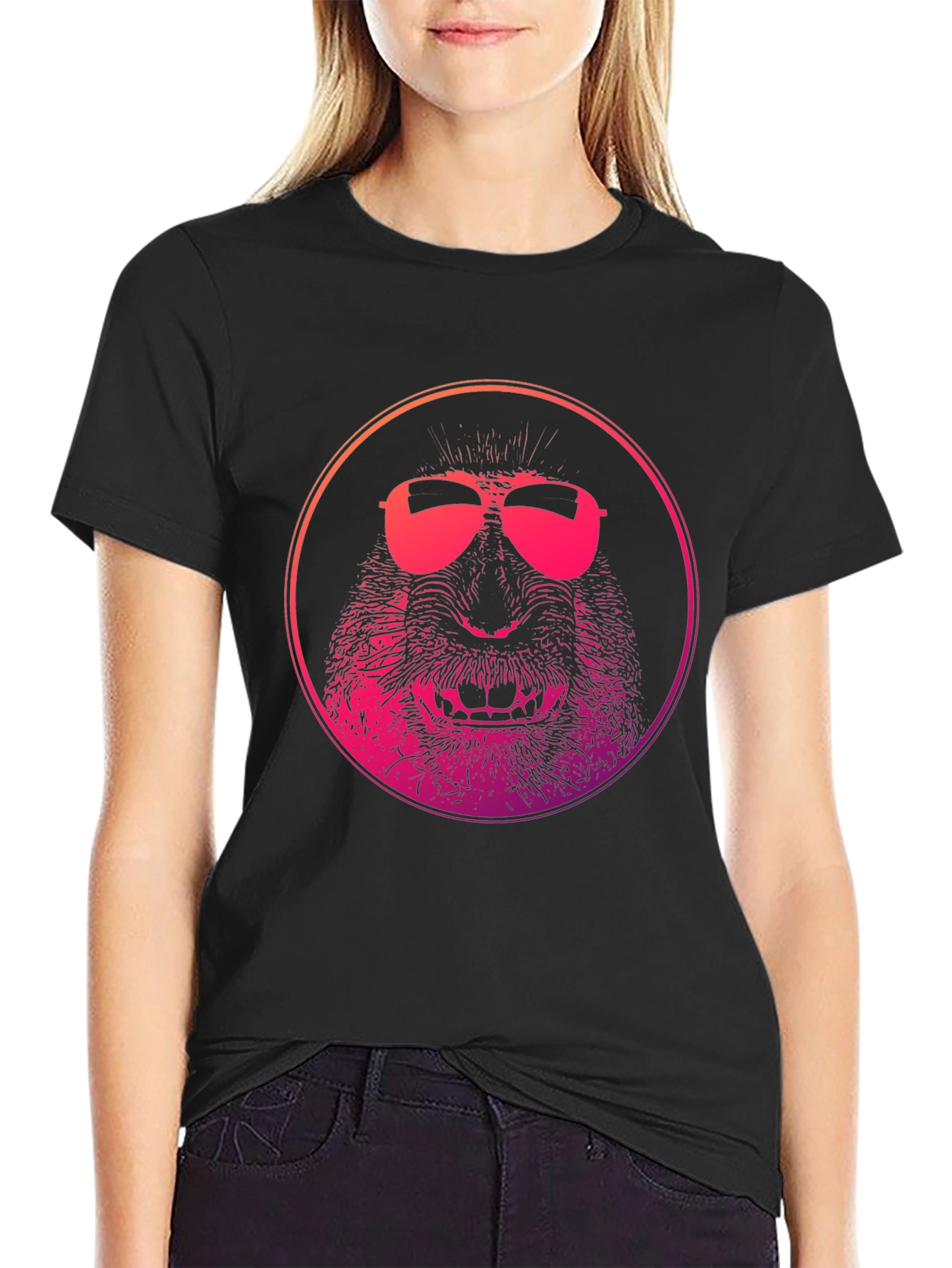 Cool Monkey Graphic Tee - Mens Black T-Shirt