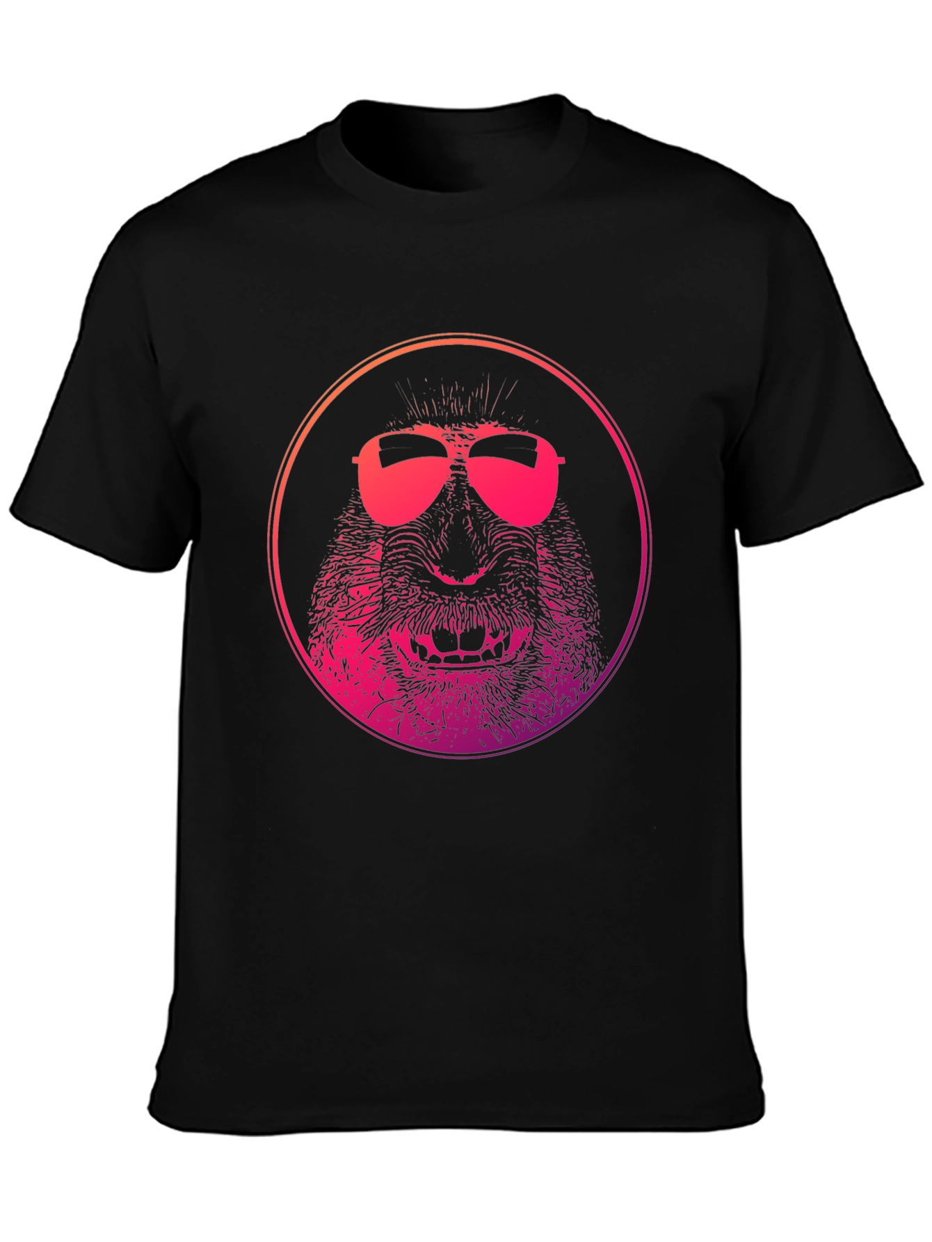 Cool Monkey Graphic Tee - Mens Black T-Shirt