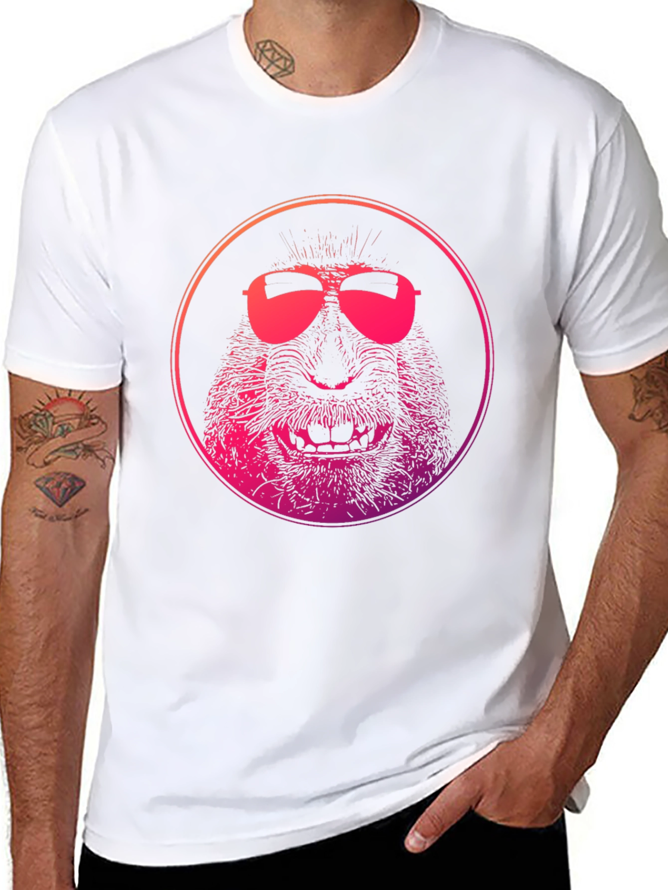Cool Monkey Graphic Tee - Mens Black T-Shirt