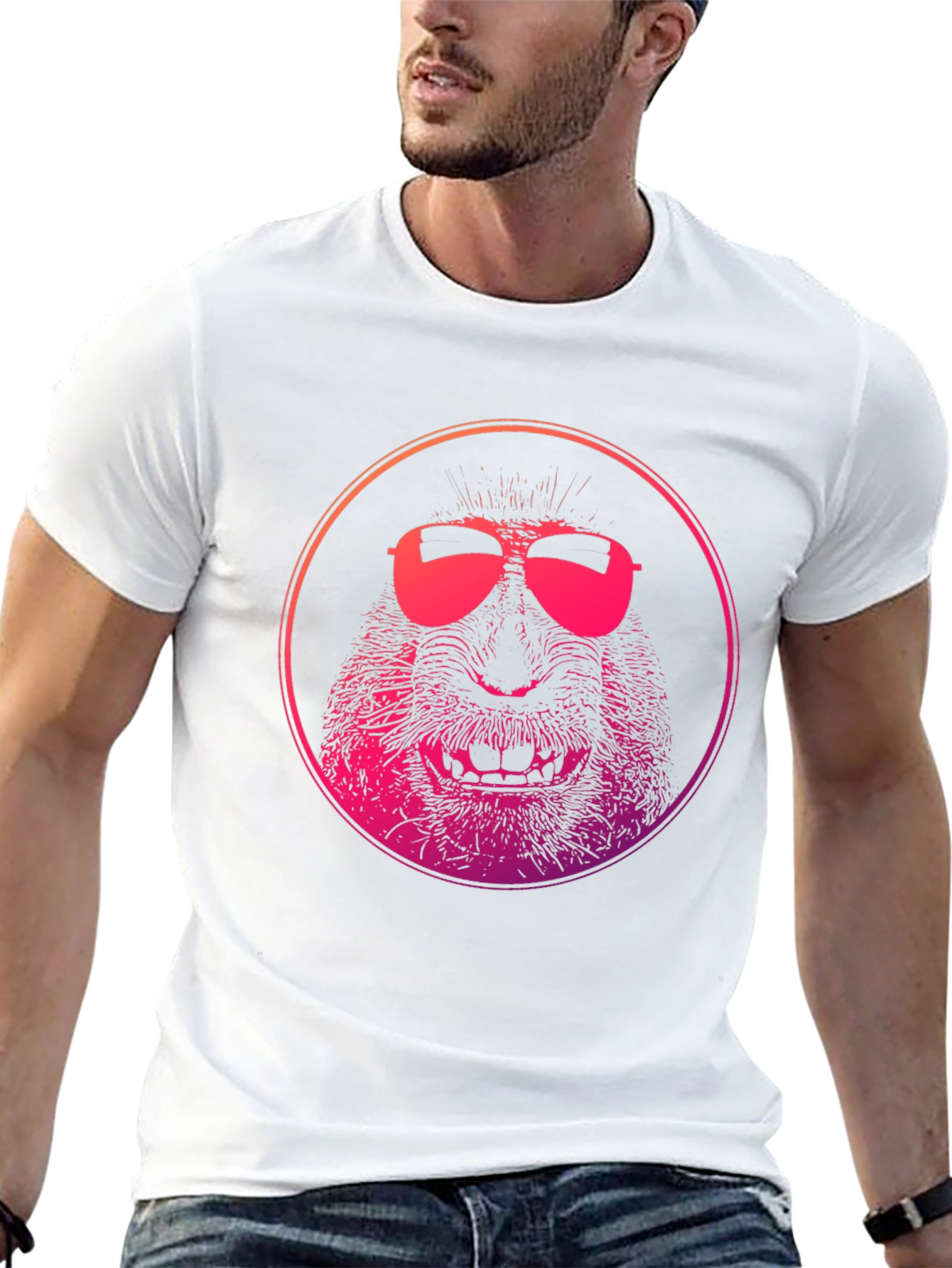 Cool Monkey Graphic Tee - Mens Black T-Shirt