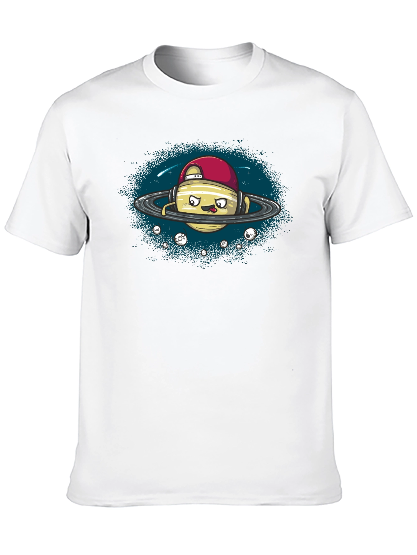 Cool Planet Graphic Tee - Black Cotton T-Shirt