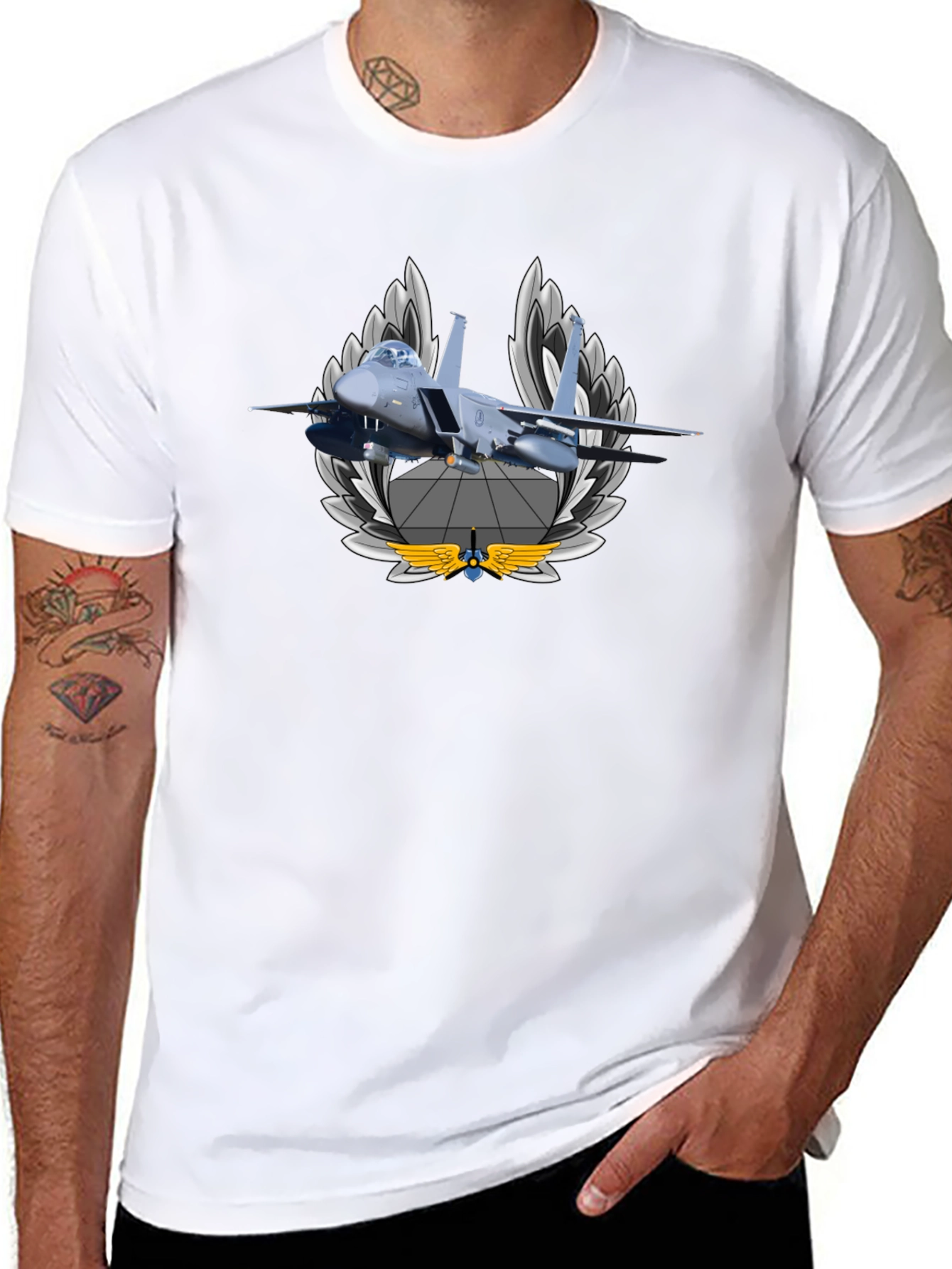 Jet Fighter Graphic T-Shirt - Cool Aviator Tee