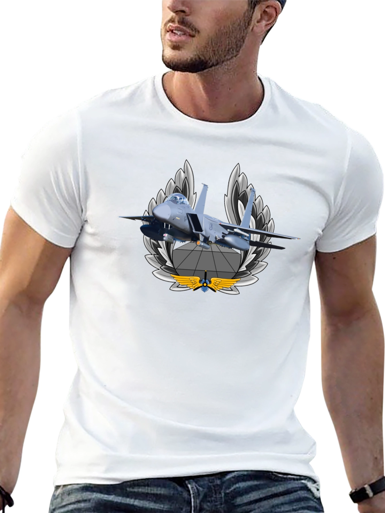Jet Fighter Graphic T-Shirt - Cool Aviator Tee