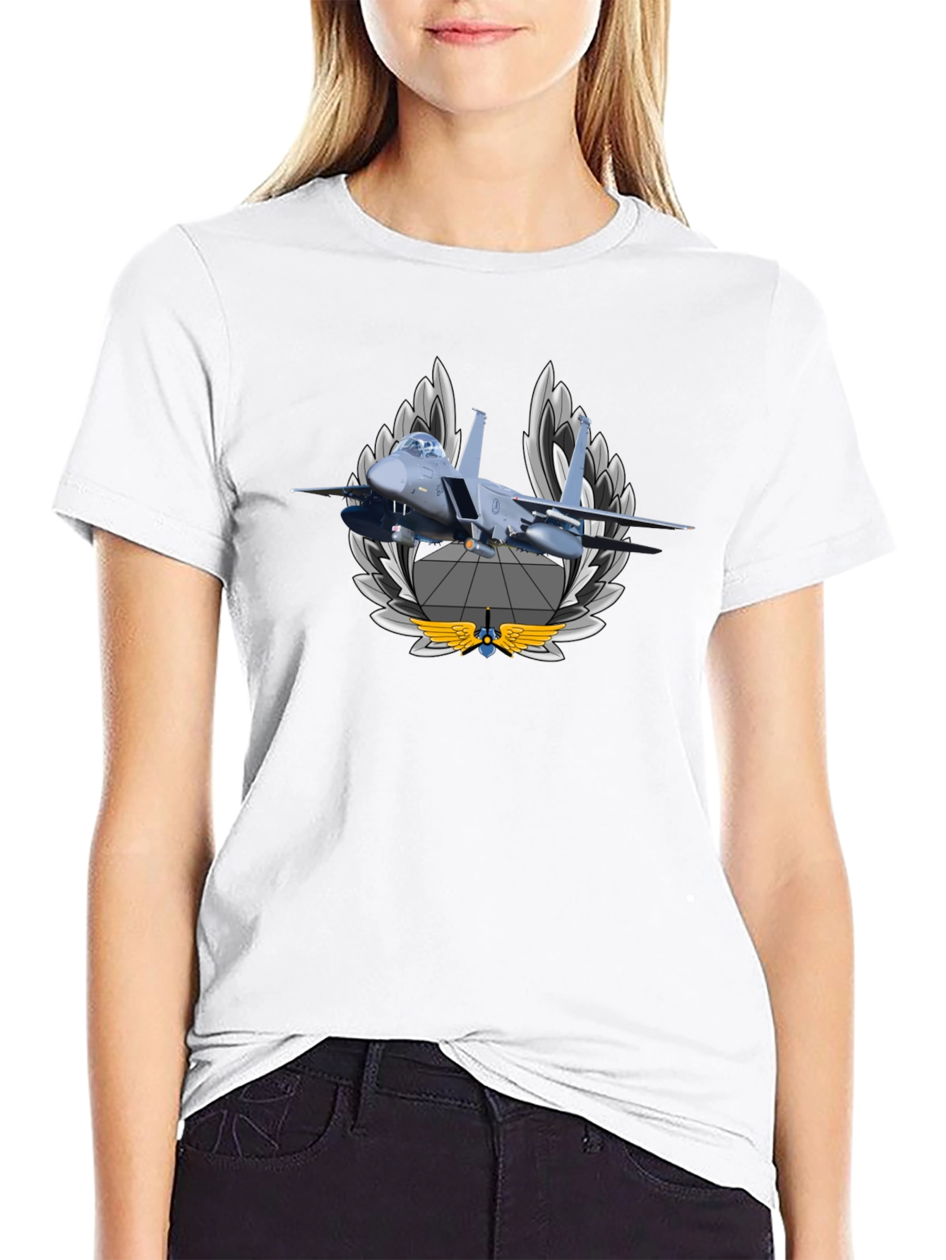 Jet Fighter Graphic T-Shirt - Cool Aviator Tee