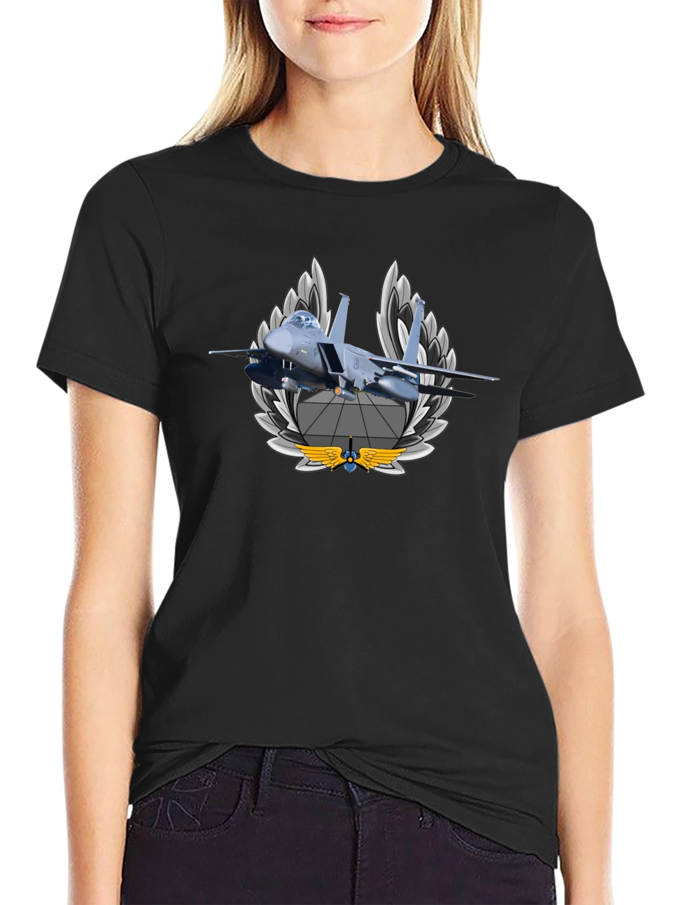 Jet Fighter Graphic T-Shirt - Cool Aviator Tee