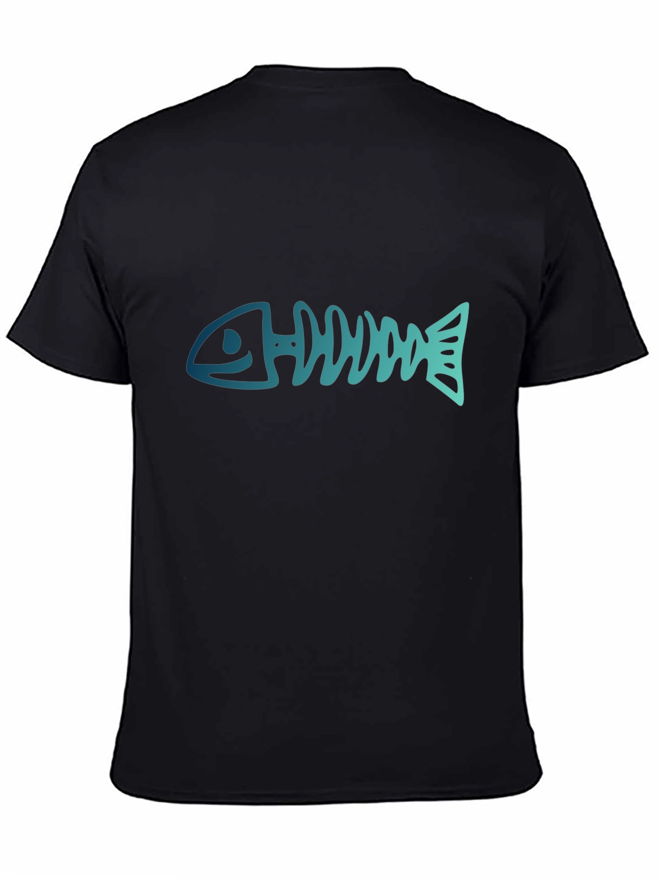 Fishbone Graphic Black Tee - Casual Style